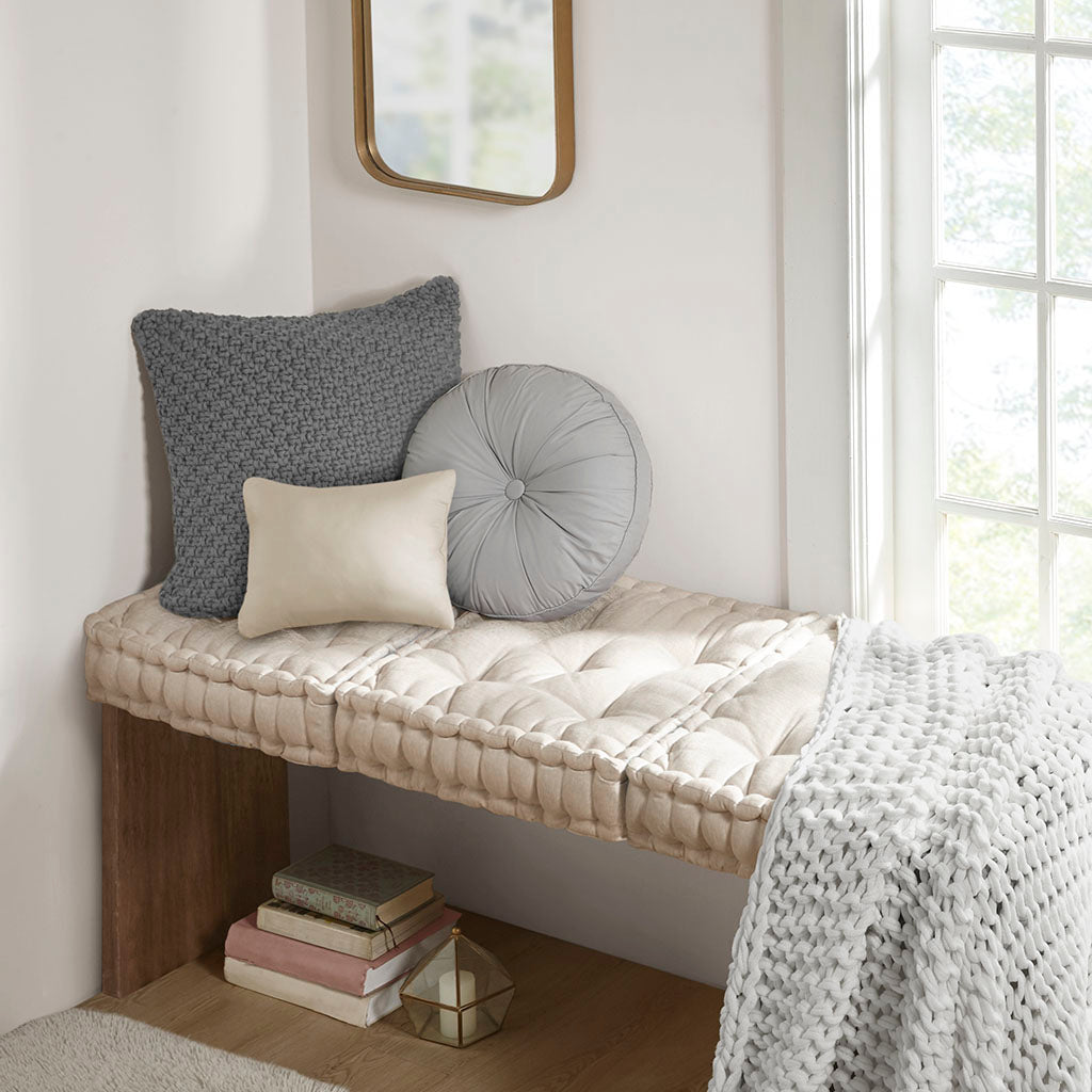 Intelligent Design Poly Chenille Square Floor Pillow Cushion