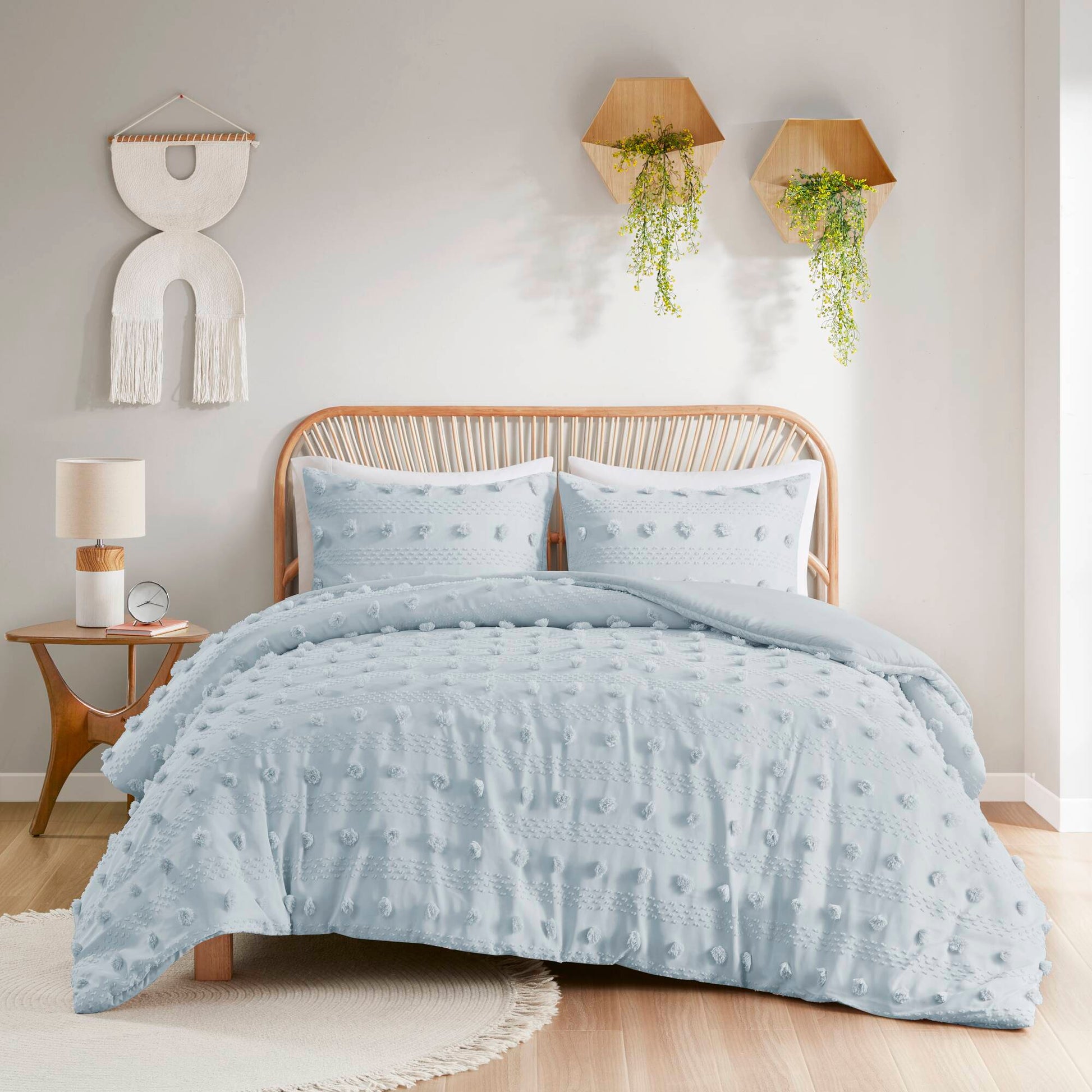 Intelligent Design Clip Jacquard Duvet Cover Set