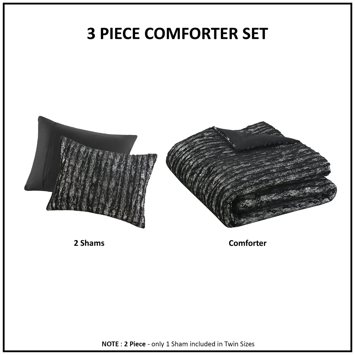 Intelligent Design Metallic Print Faux Fur Comforter Set