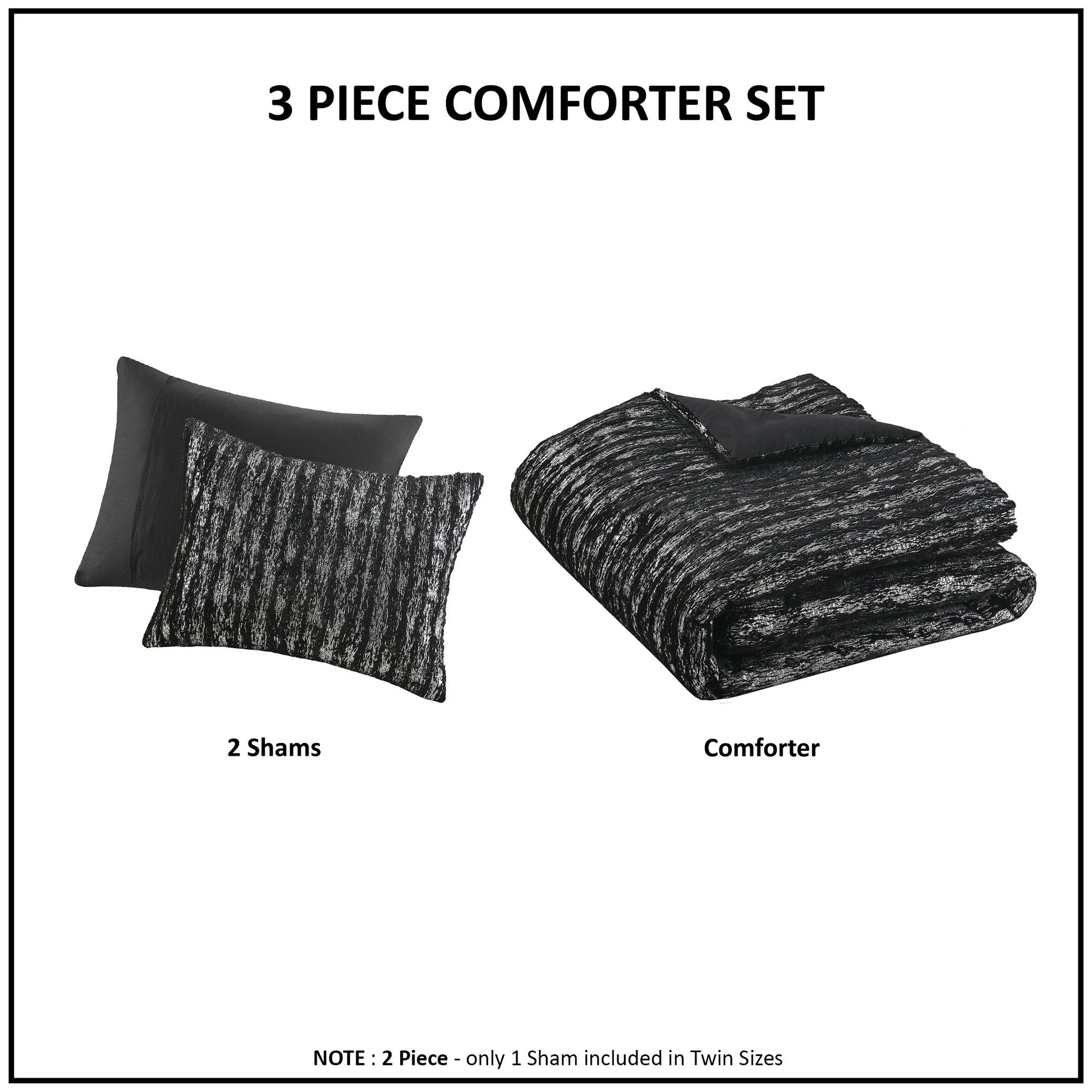 Intelligent Design Metallic Print Faux Fur Comforter Set