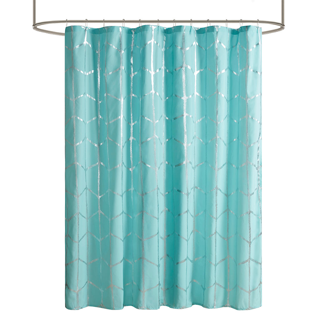 Intelligent Design Printed Metallic Shower Curtain
