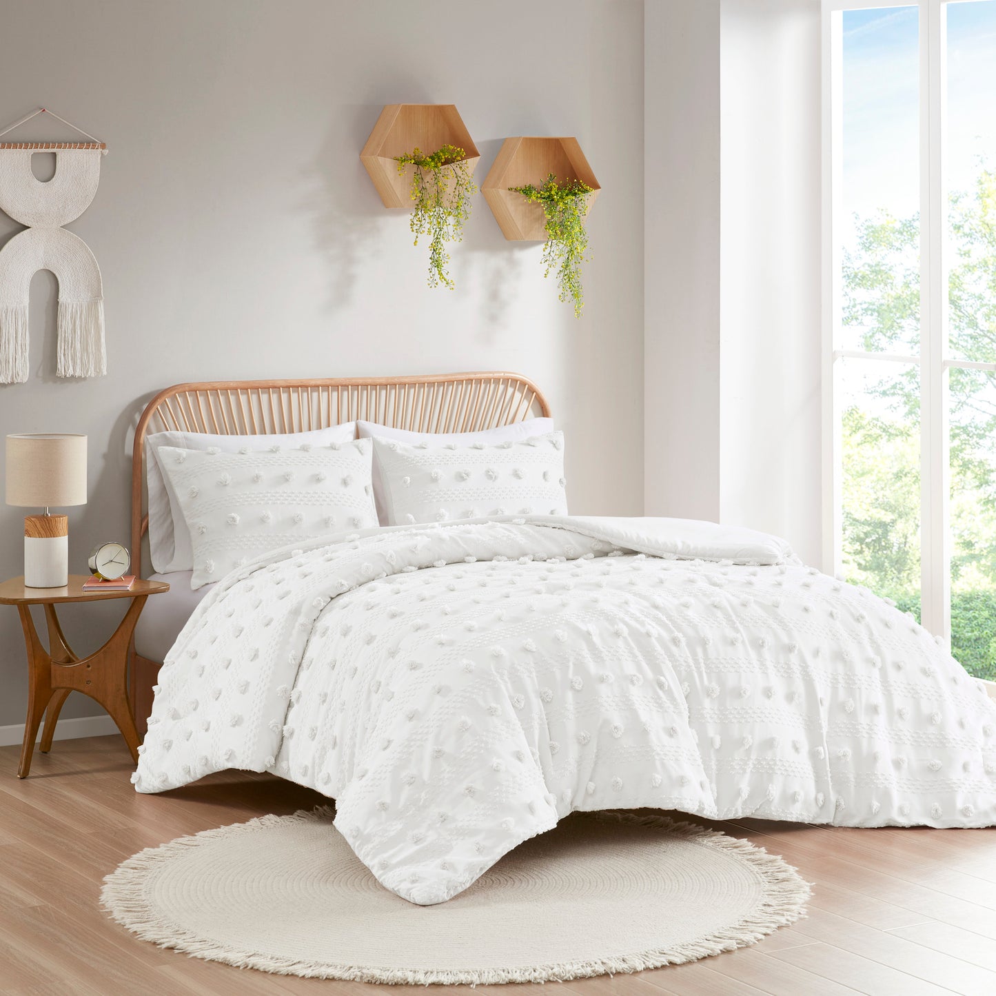 Intelligent Design Clip Jacquard Duvet Cover Set
