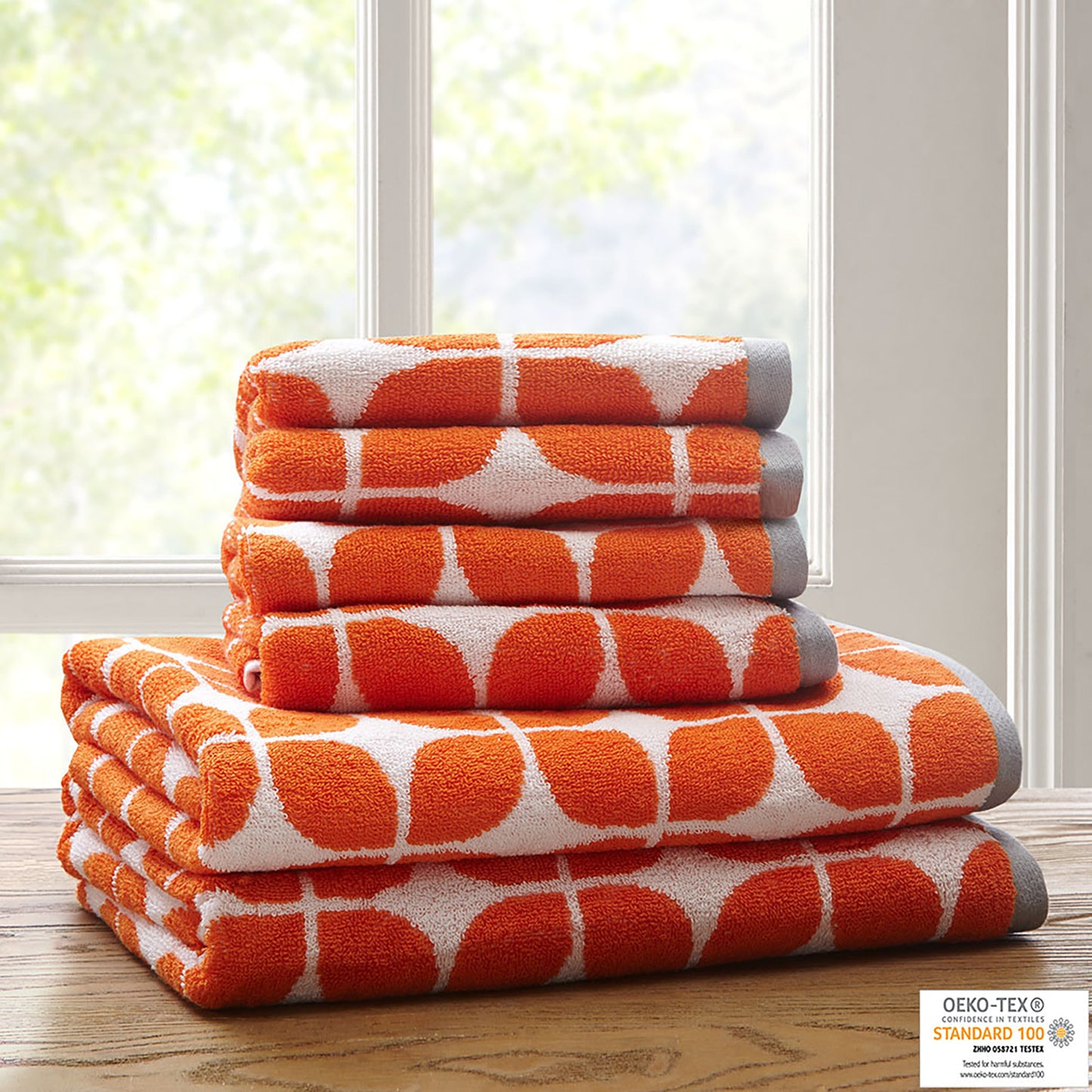 Intelligent Design Cotton Jacquard Bath Towel 6 Piece Set