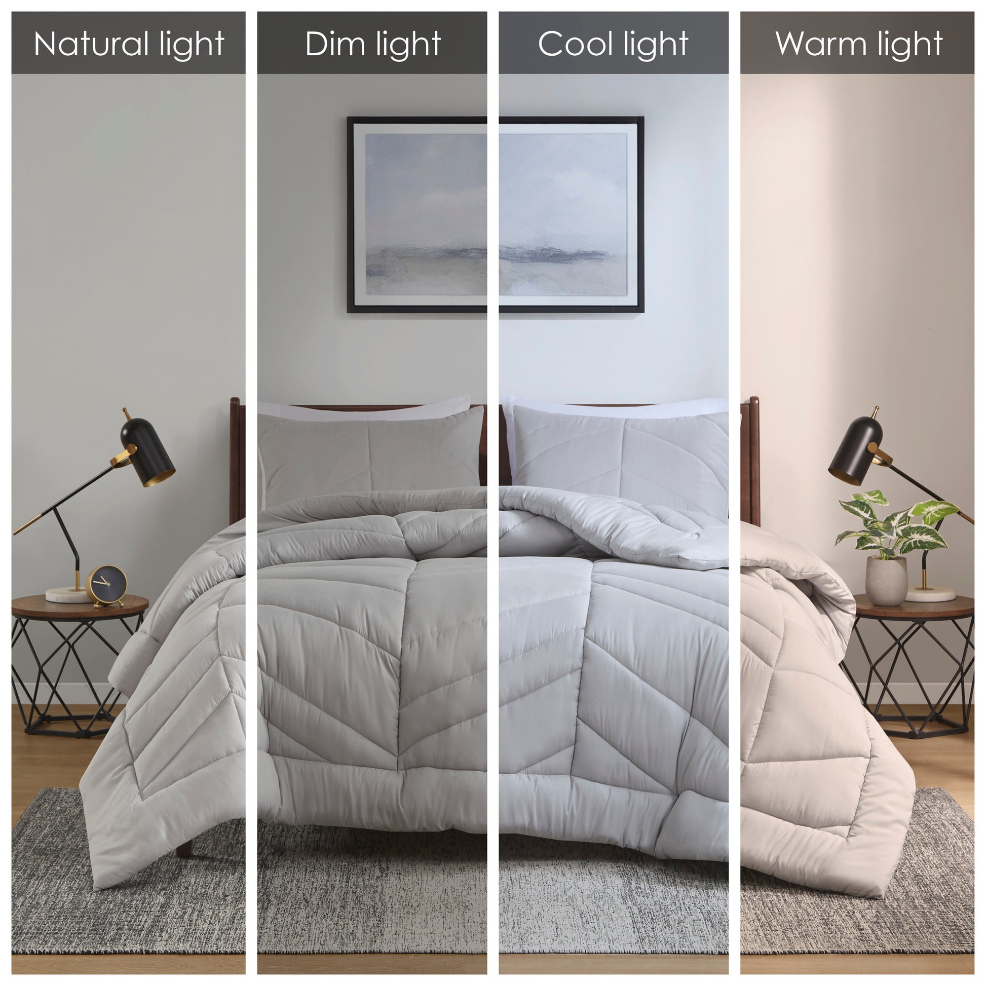Intelligent Design Quilted Chevron Comforter Set