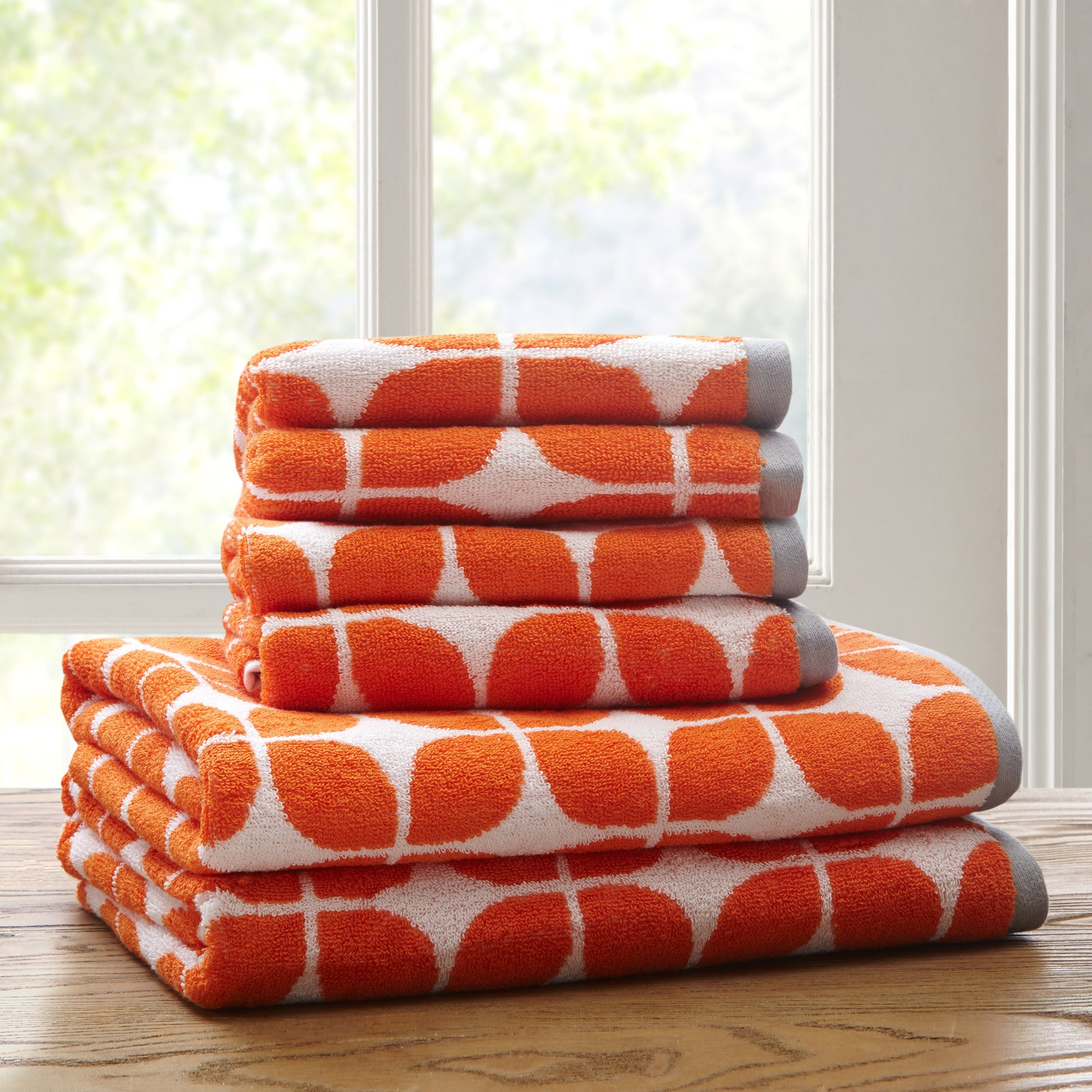Intelligent Design Cotton Jacquard Bath Towel 6 Piece Set