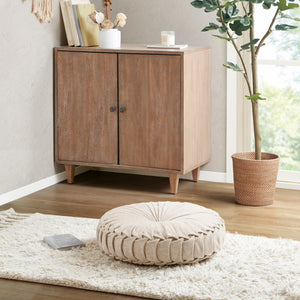 Loretta Poly Chenille Round Floor Pillow Cushion