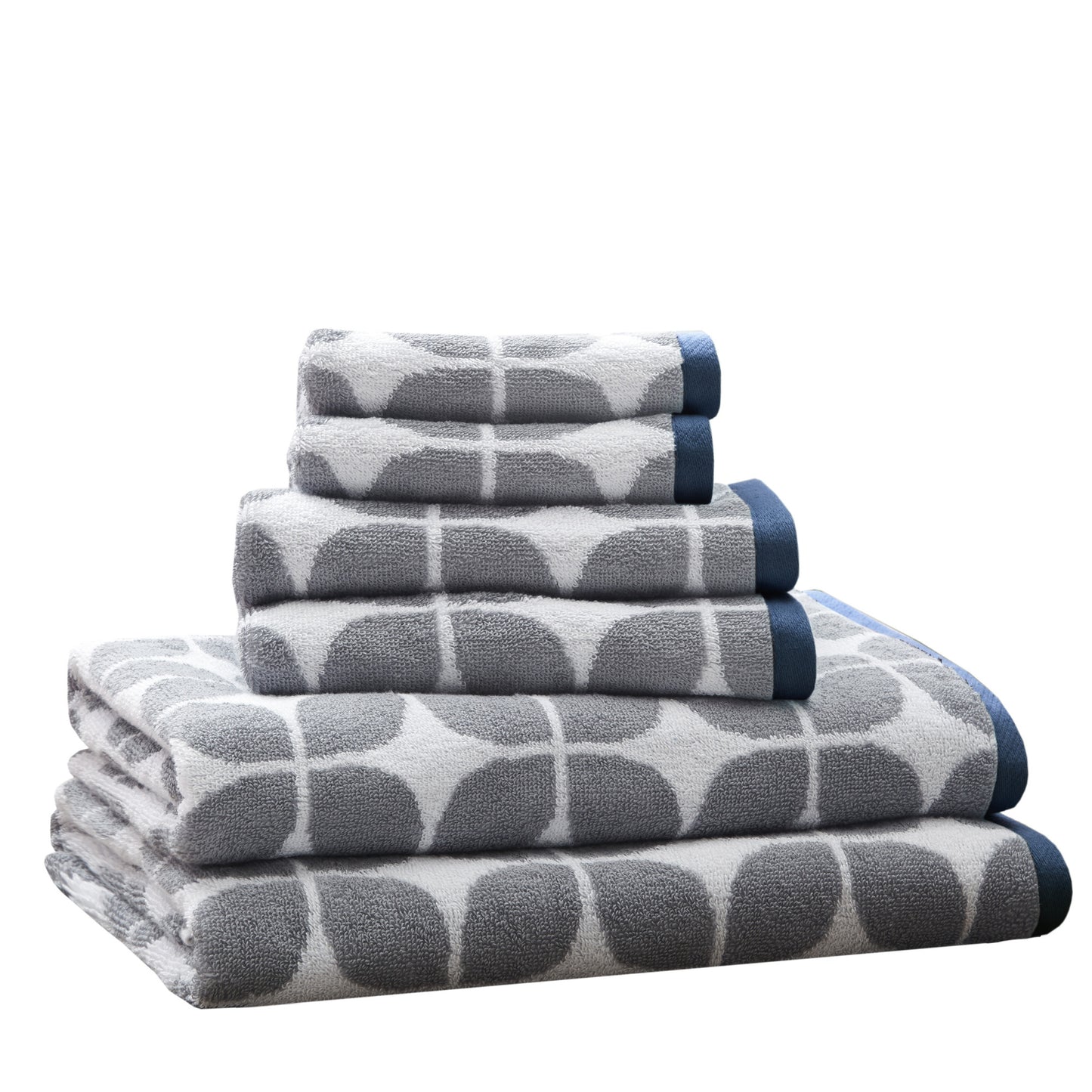 Intelligent Design 6 Piece Cotton Jacquard Towel Set