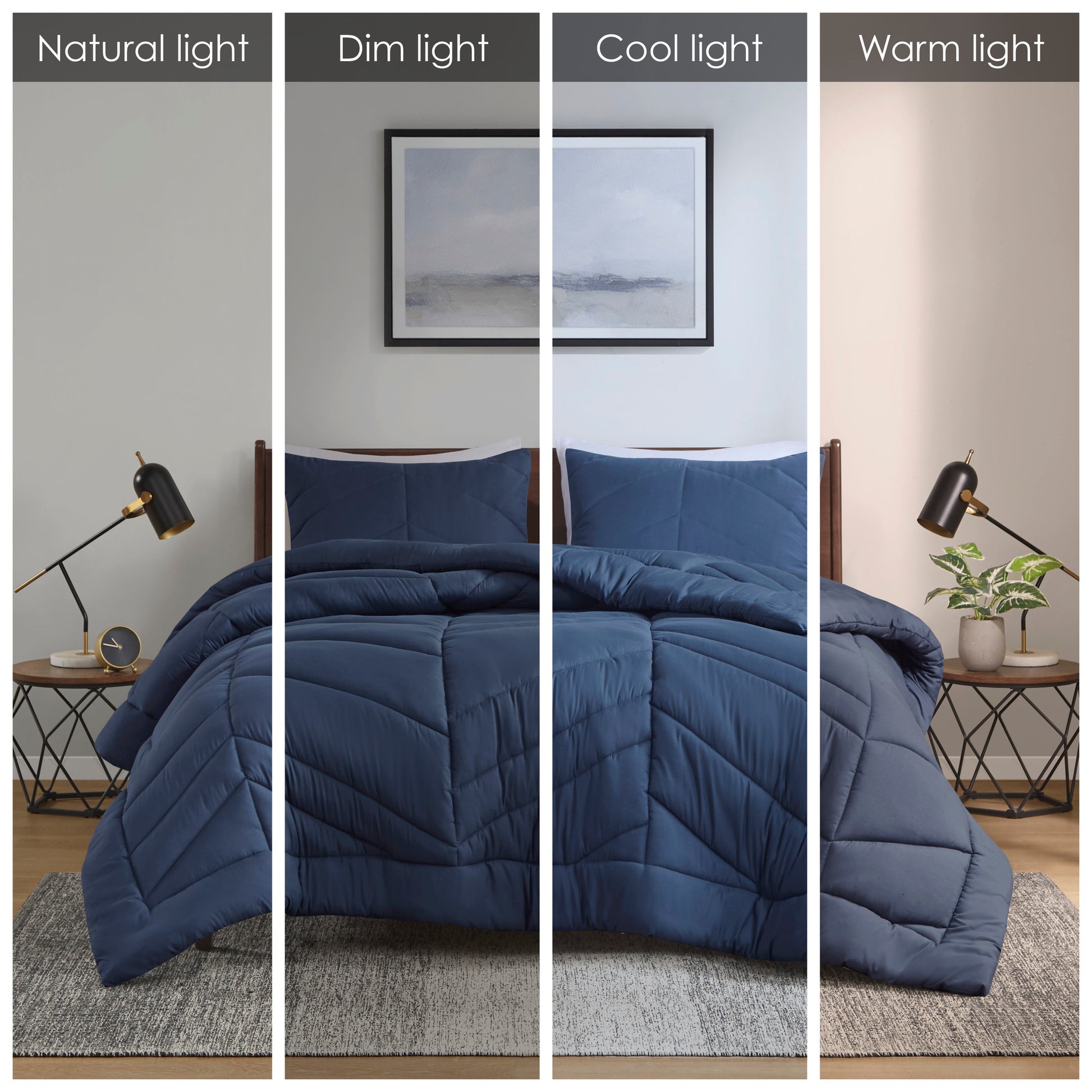 Intelligent Design Quilted Chevron Comforter Set