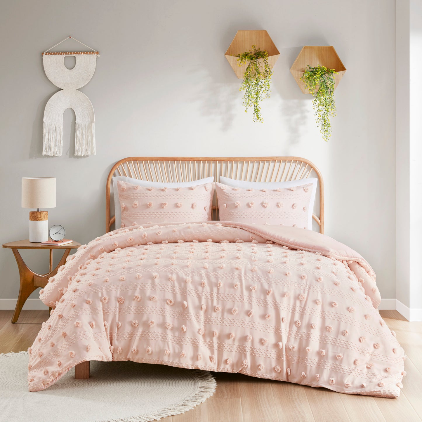 Intelligent Design Clip Jacquard Duvet Cover Set