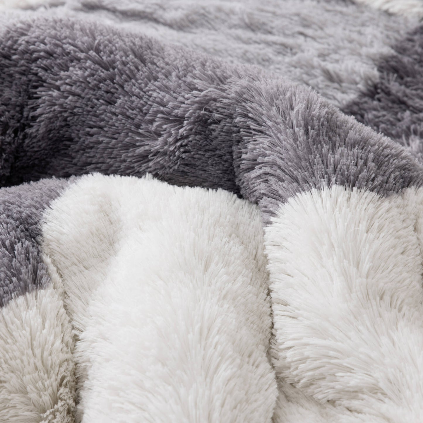 Cassie Ombre Shaggy Faux Fur Comforter Set