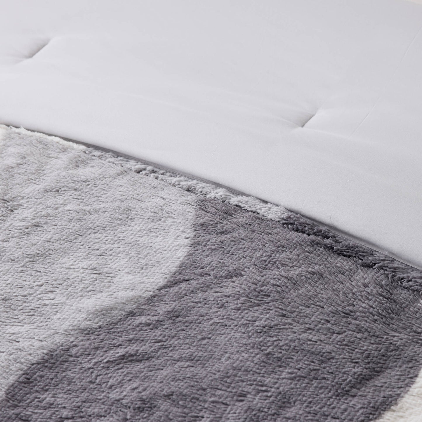 Cassie Ombre Shaggy Faux Fur Comforter Set