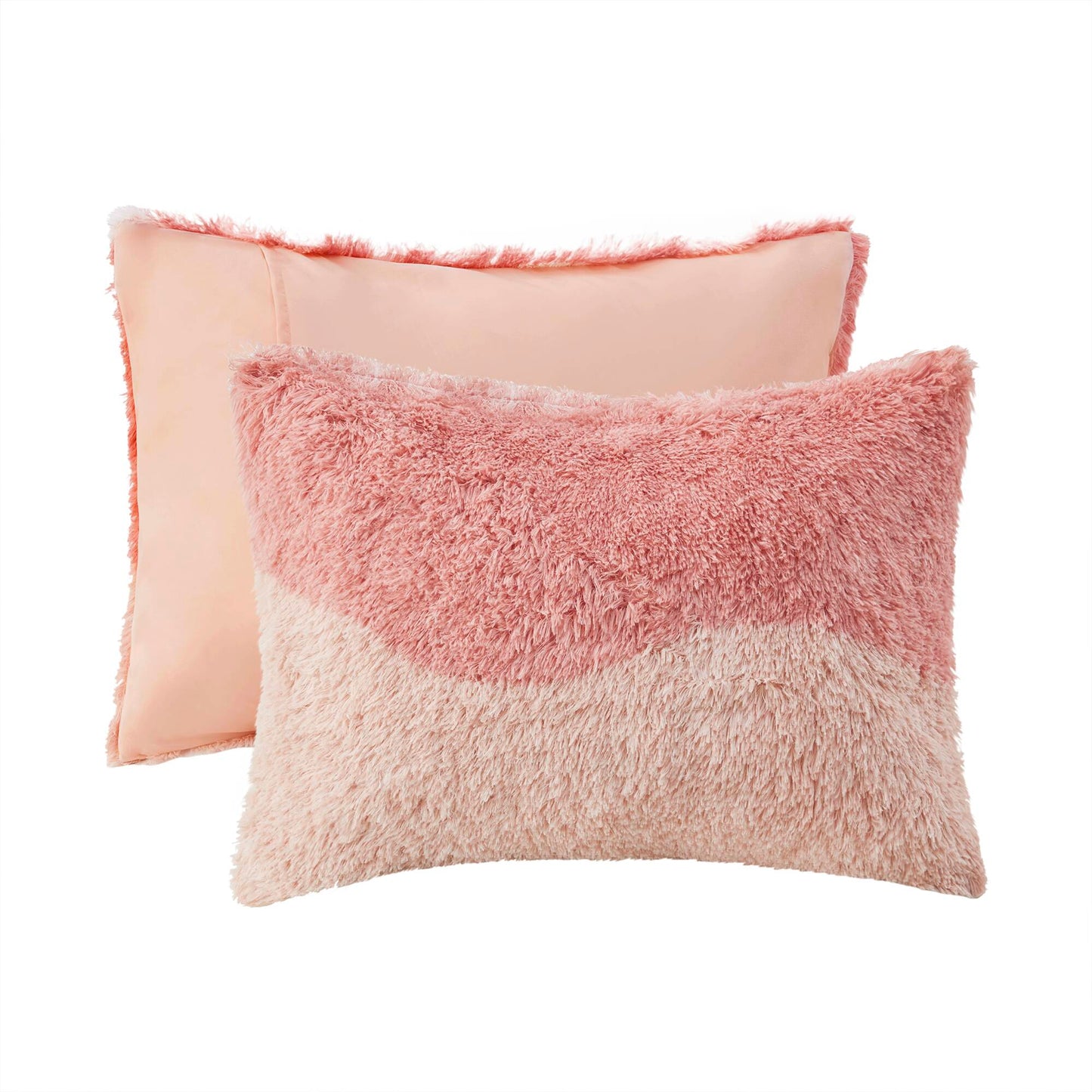 Cassie Ombre Shaggy Faux Fur Duvet Cover Set