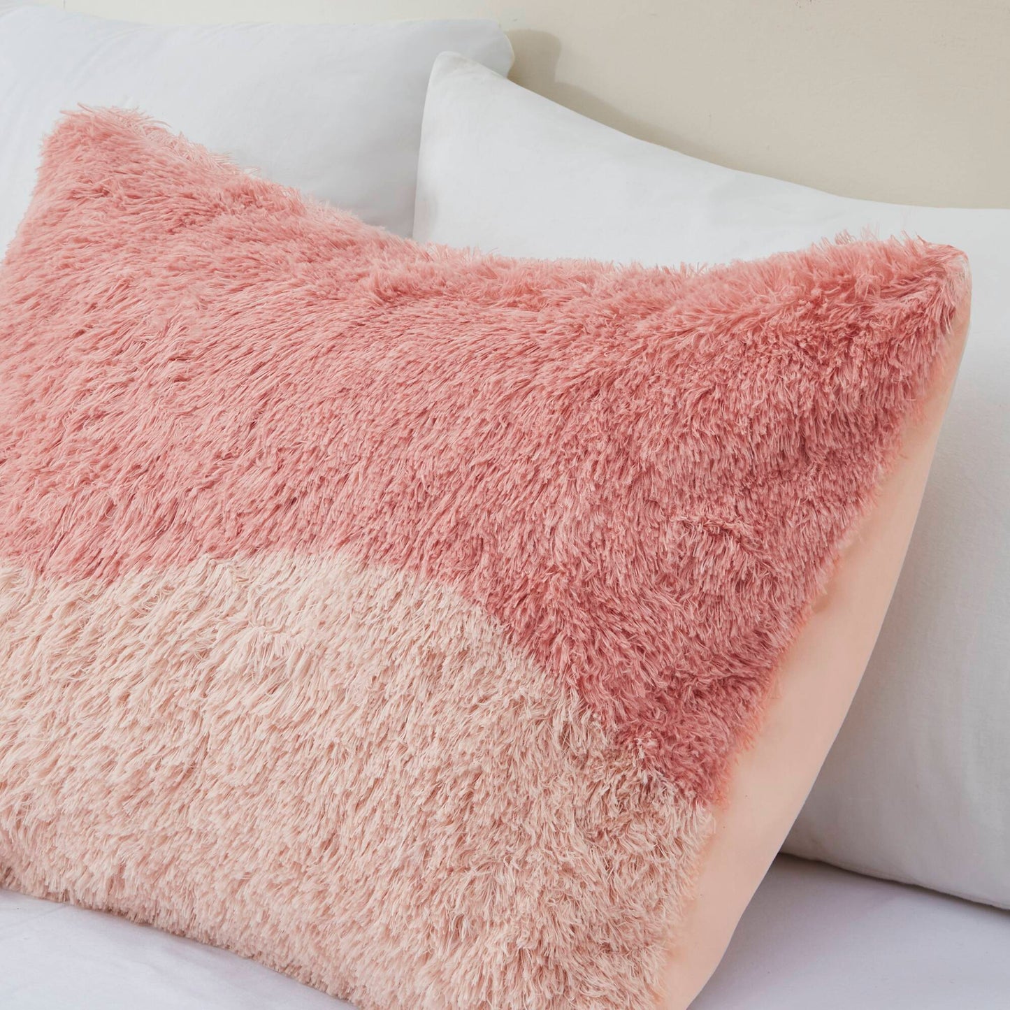 Cassie Ombre Shaggy Faux Fur Duvet Cover Set