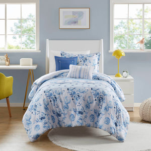 Christa Floral Striped Comforter Set