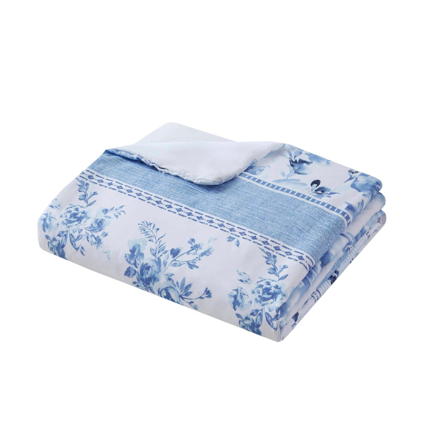 Christa Floral Striped Duvet Cover Set