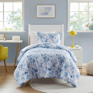 Christa Floral Striped Duvet Cover Set