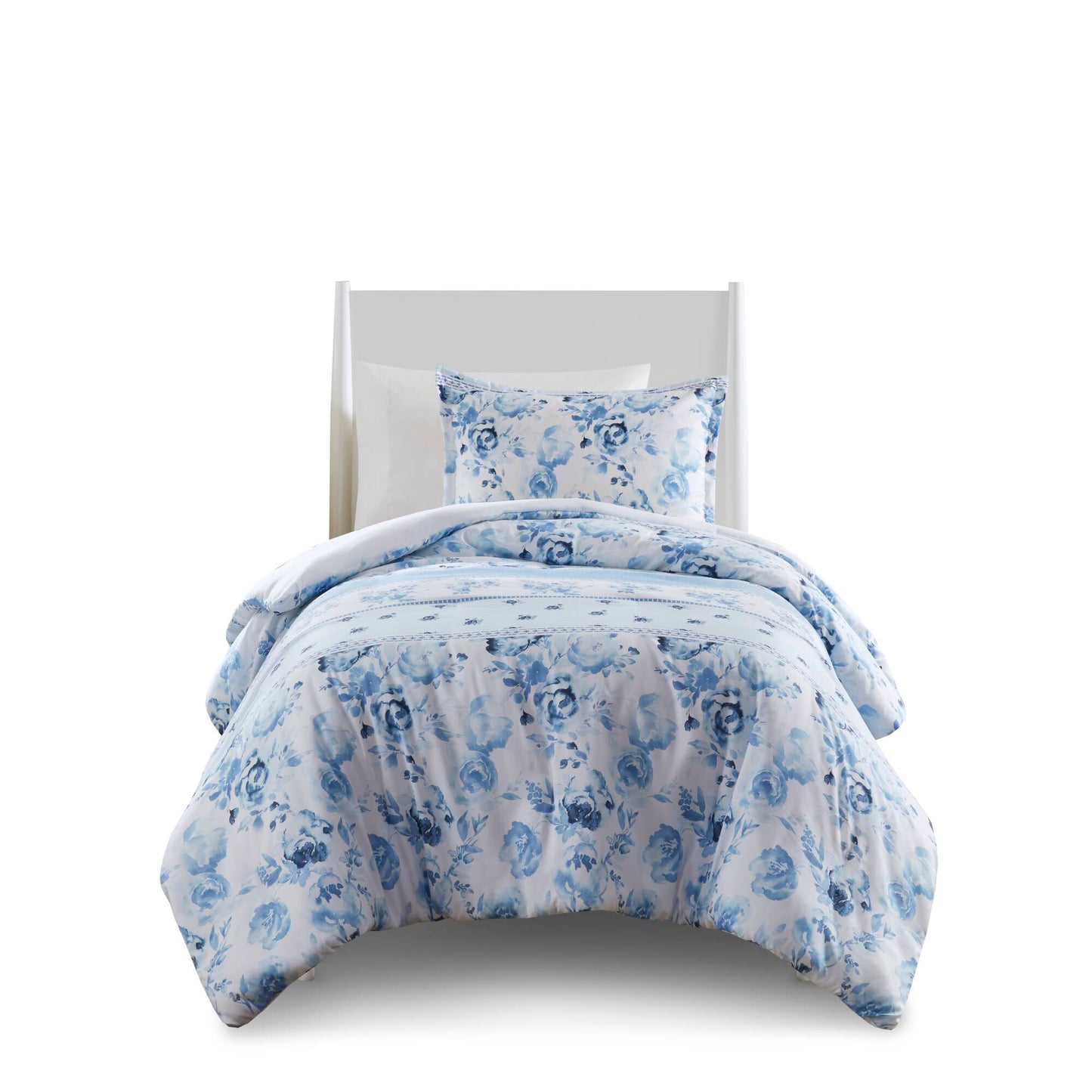 Christa Floral Striped Duvet Cover Set