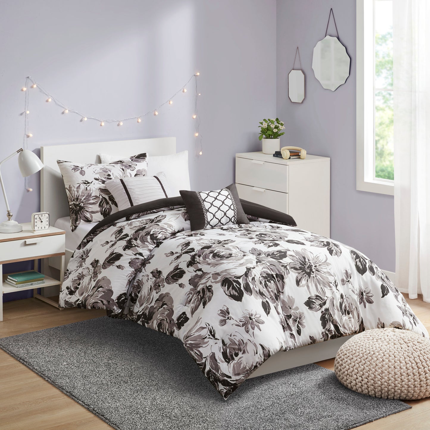 Dorsey Floral Print Comforter Set