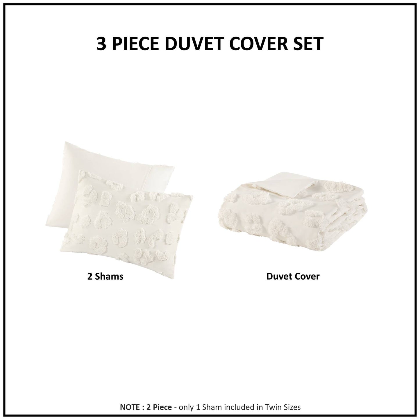 Larissa Animal Chenille Duvet Cover Set