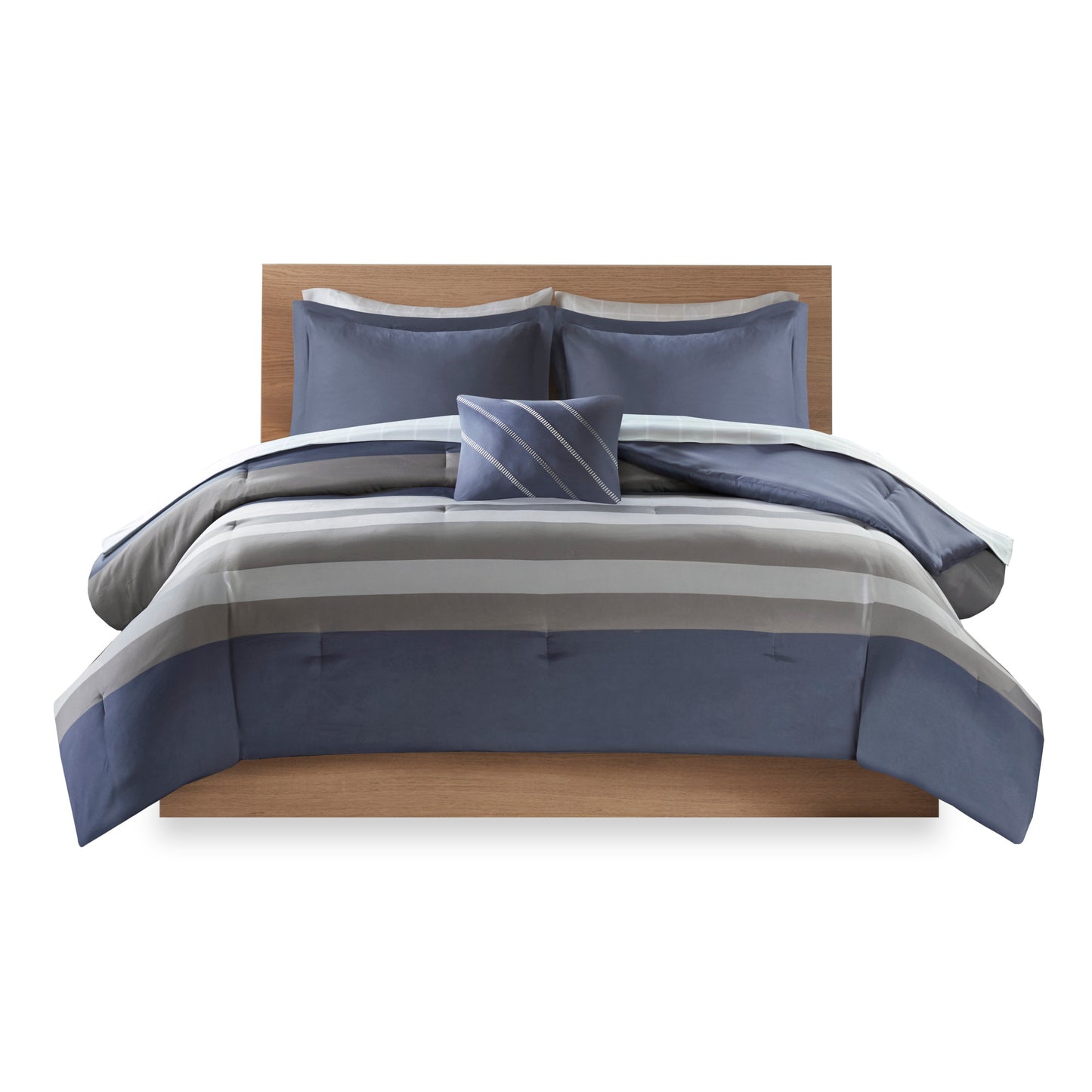 Marsden Striped Comforter Set with Bed Sheets