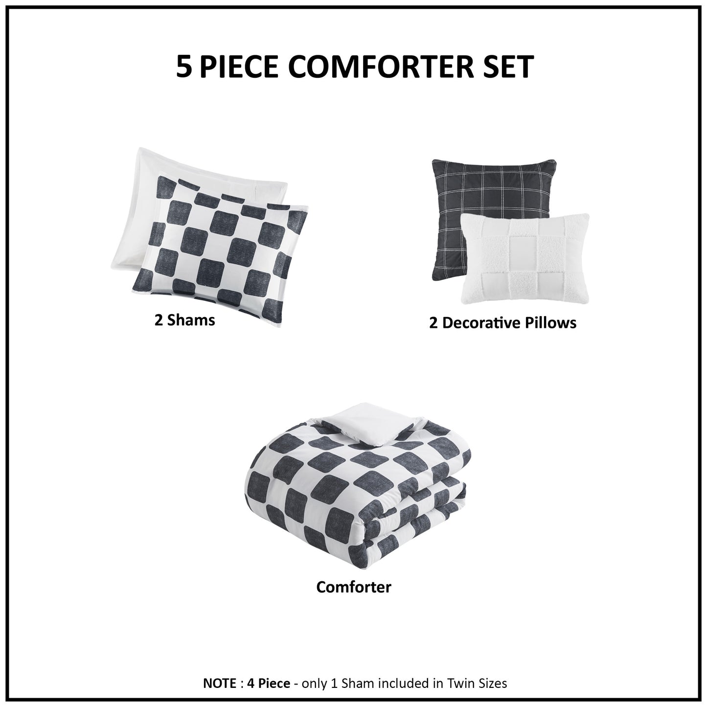 Miley Checkered Comforter Set