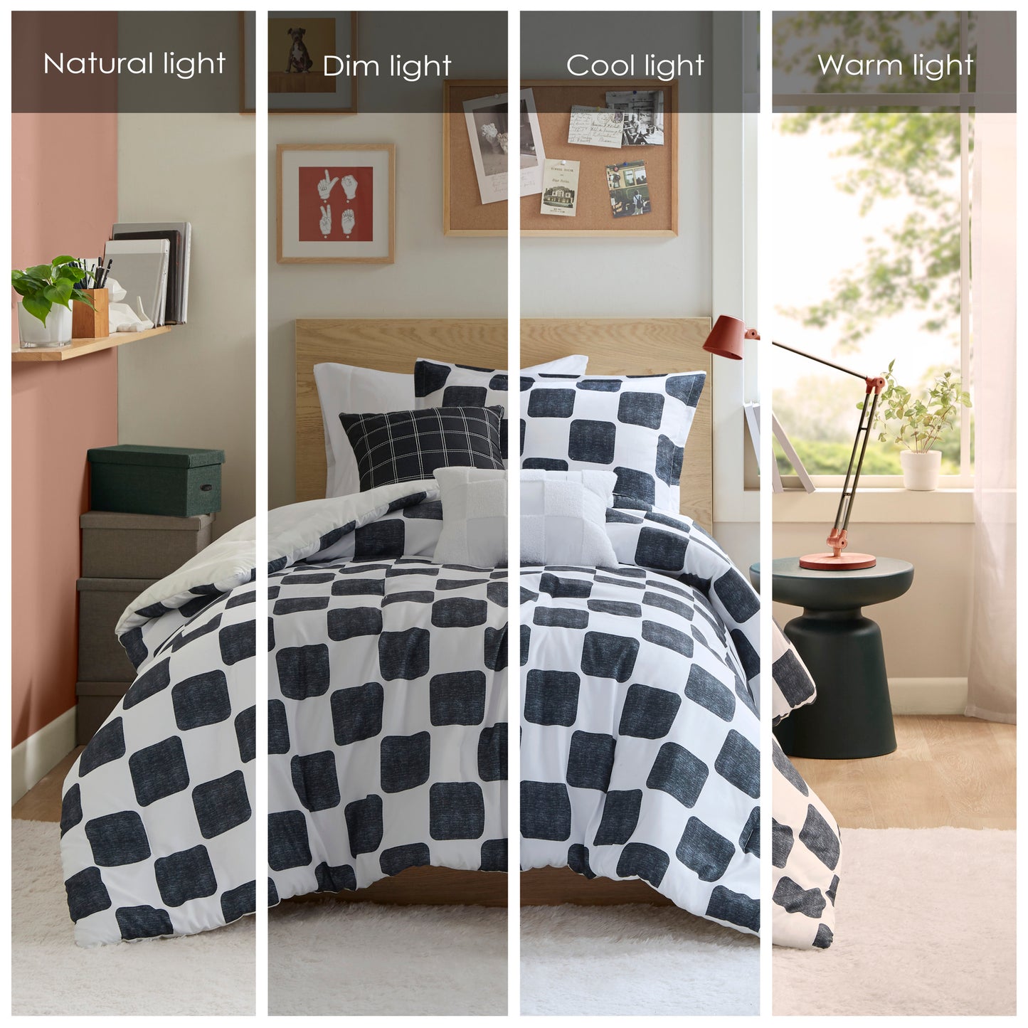 Miley Checkered Comforter Set