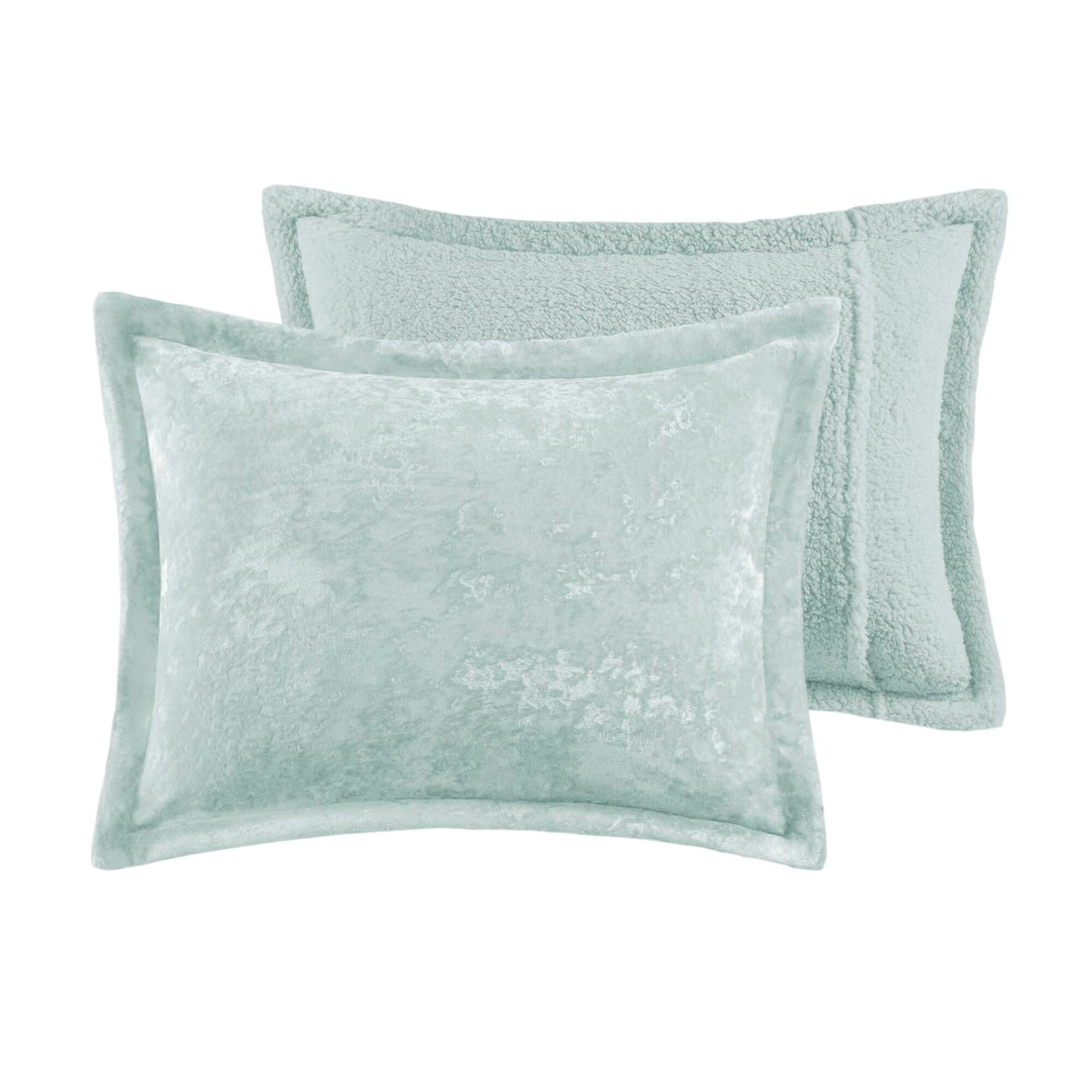 Mira Crushed Velvet Sherpa Reversible Comforter Set