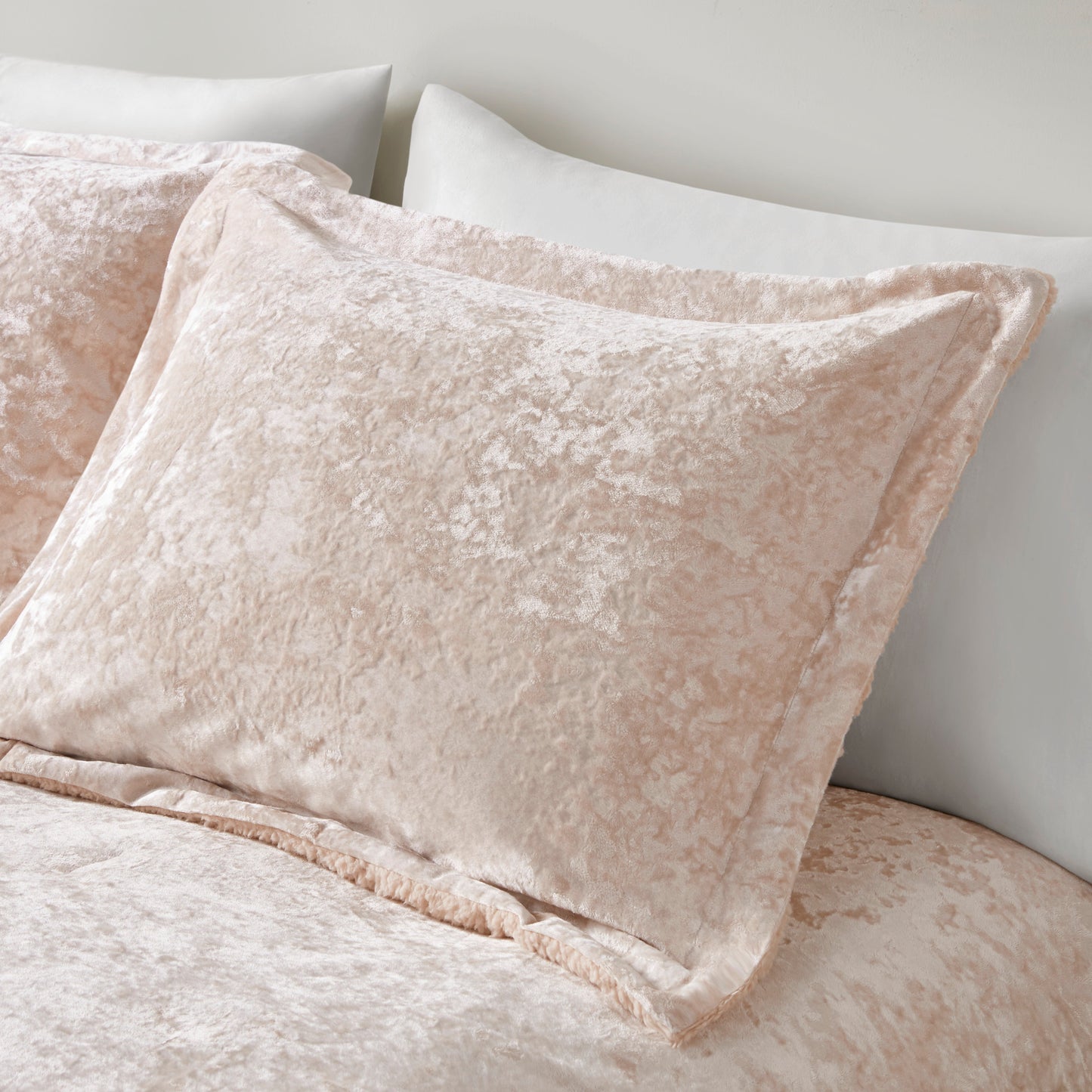 Mira Crushed Velvet Sherpa Reversible Comforter Set