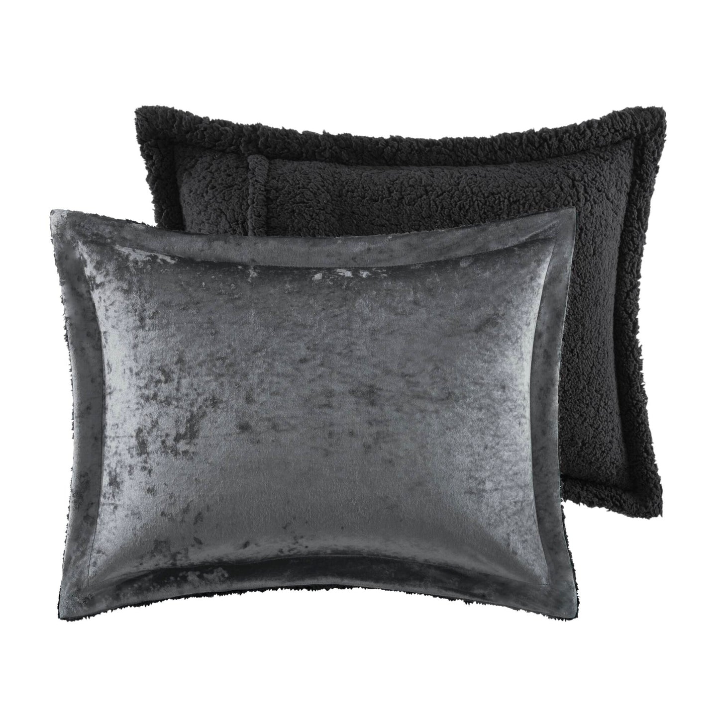 Mira Crushed Velvet Sherpa Reversible Comforter Set
