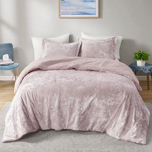 Mira Crushed Velvet Sherpa Reversible Comforter Set