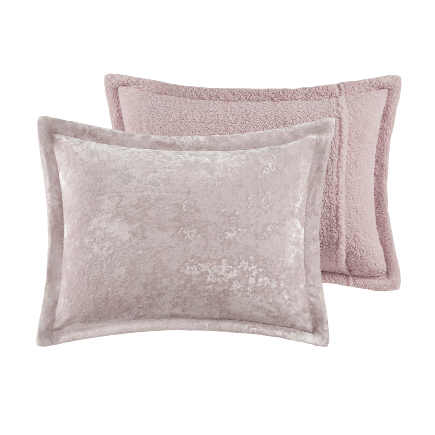 Mira Crushed Velvet Sherpa Reversible Comforter Set