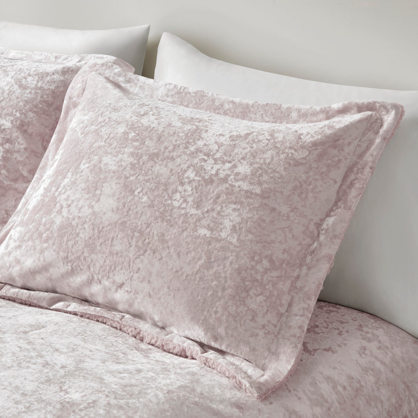 Mira Crushed Velvet Sherpa Reversible Comforter Set