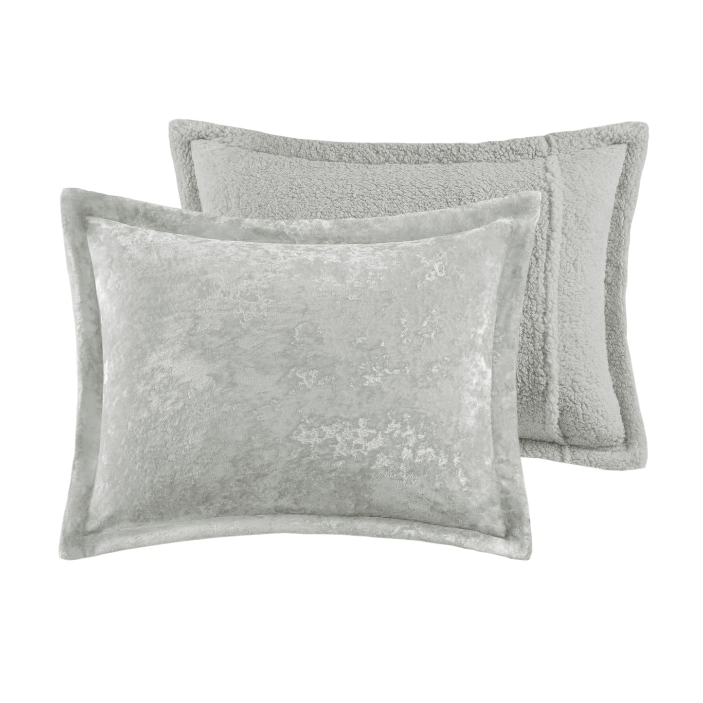 Mira Crushed Velvet Sherpa Reversible Comforter Set