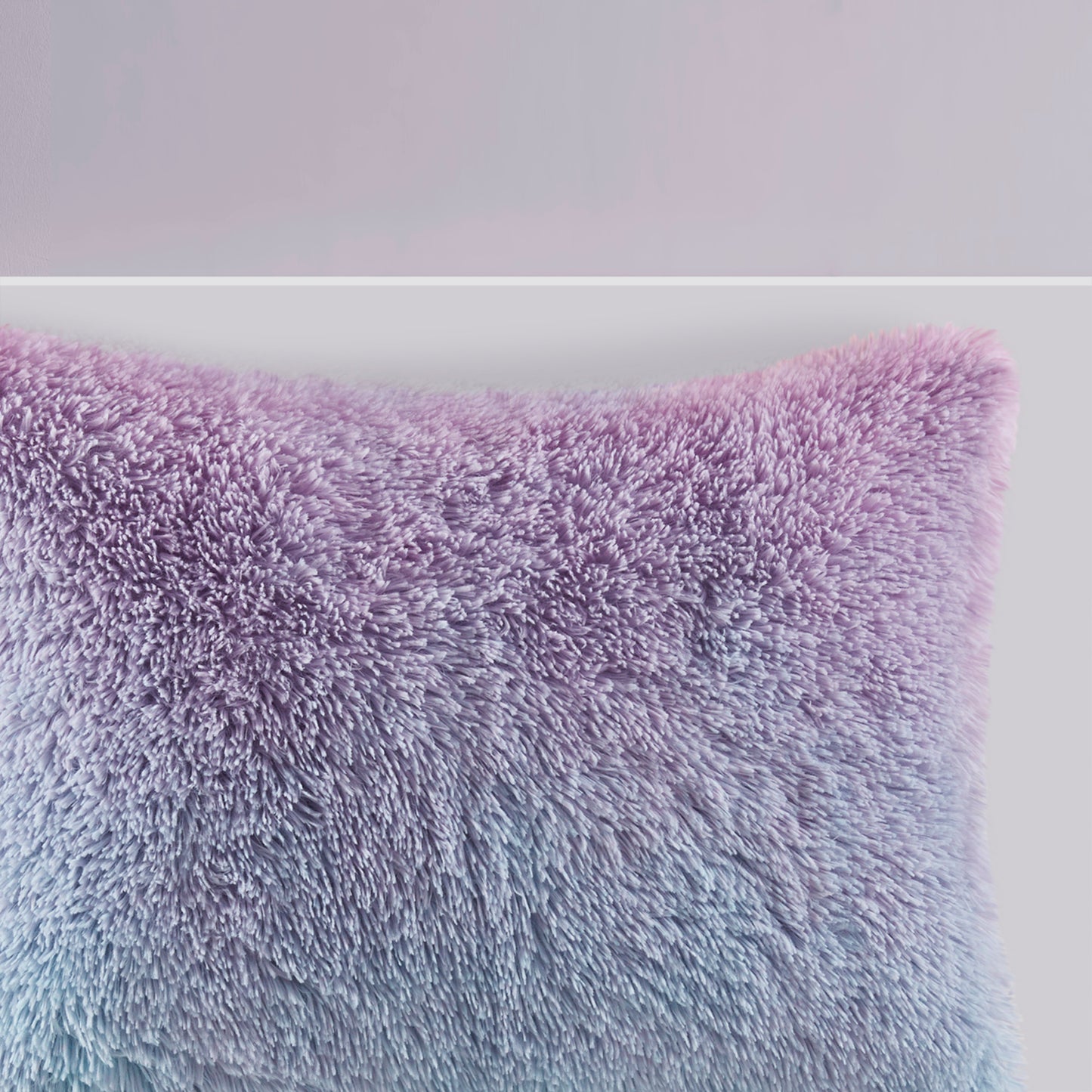 Primrose Ombre Shaggy Faux Fur Duvet Cover Set