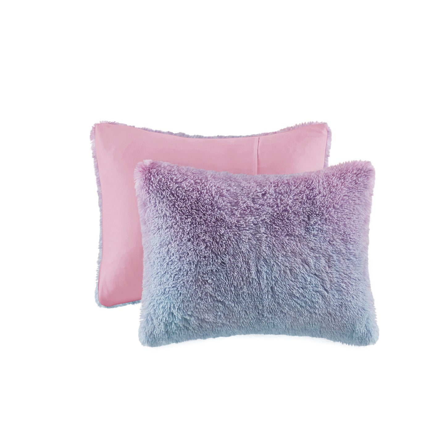 Primrose Ombre Shaggy Faux Fur Duvet Cover Set