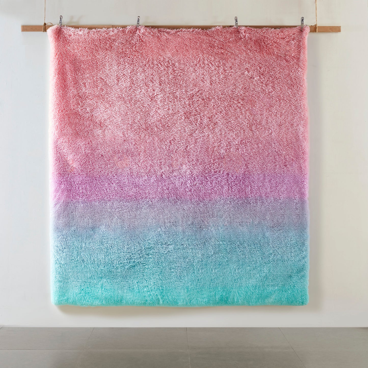 Primrose Ombre Shaggy Faux Fur Duvet Cover Set
