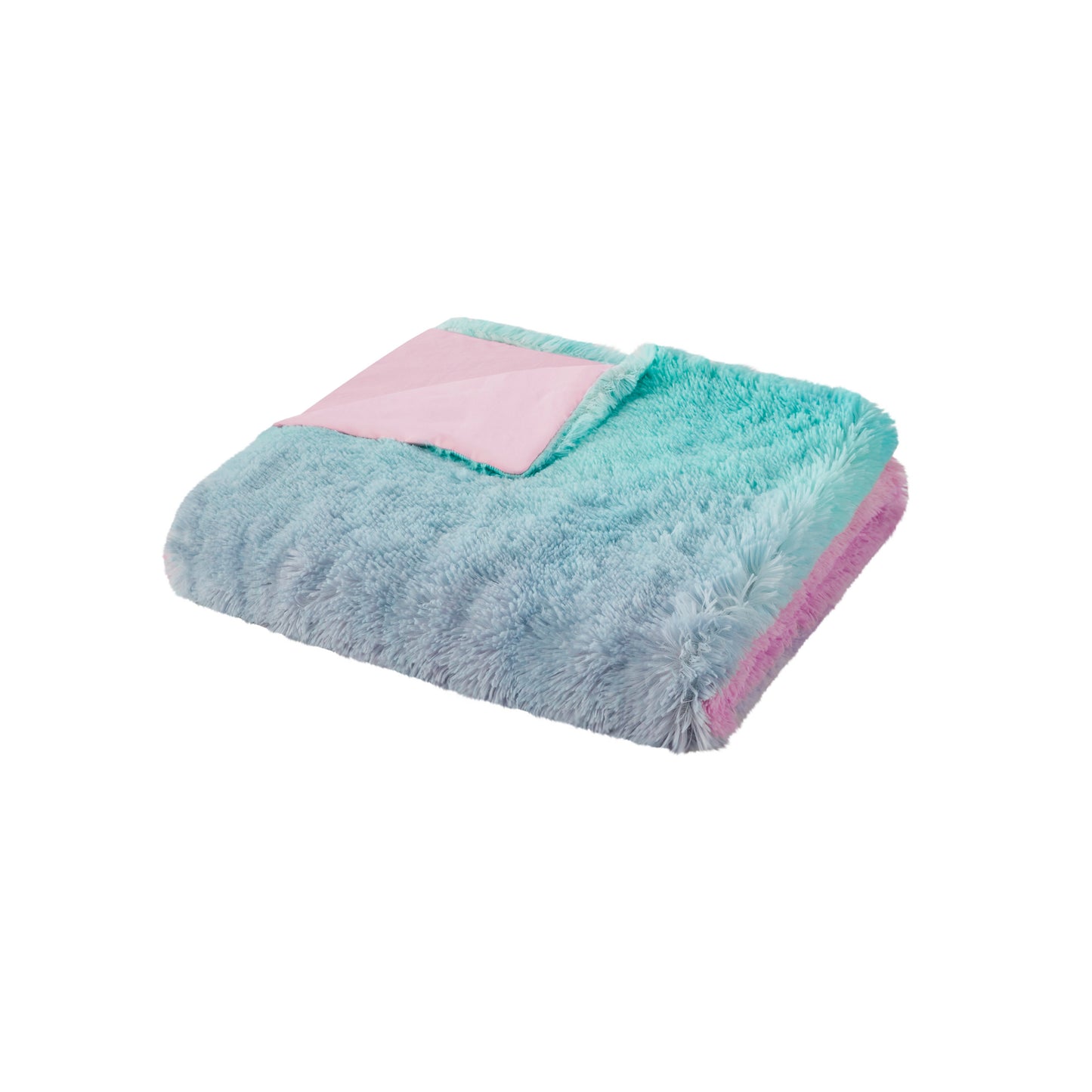 Primrose Ombre Shaggy Faux Fur Duvet Cover Set