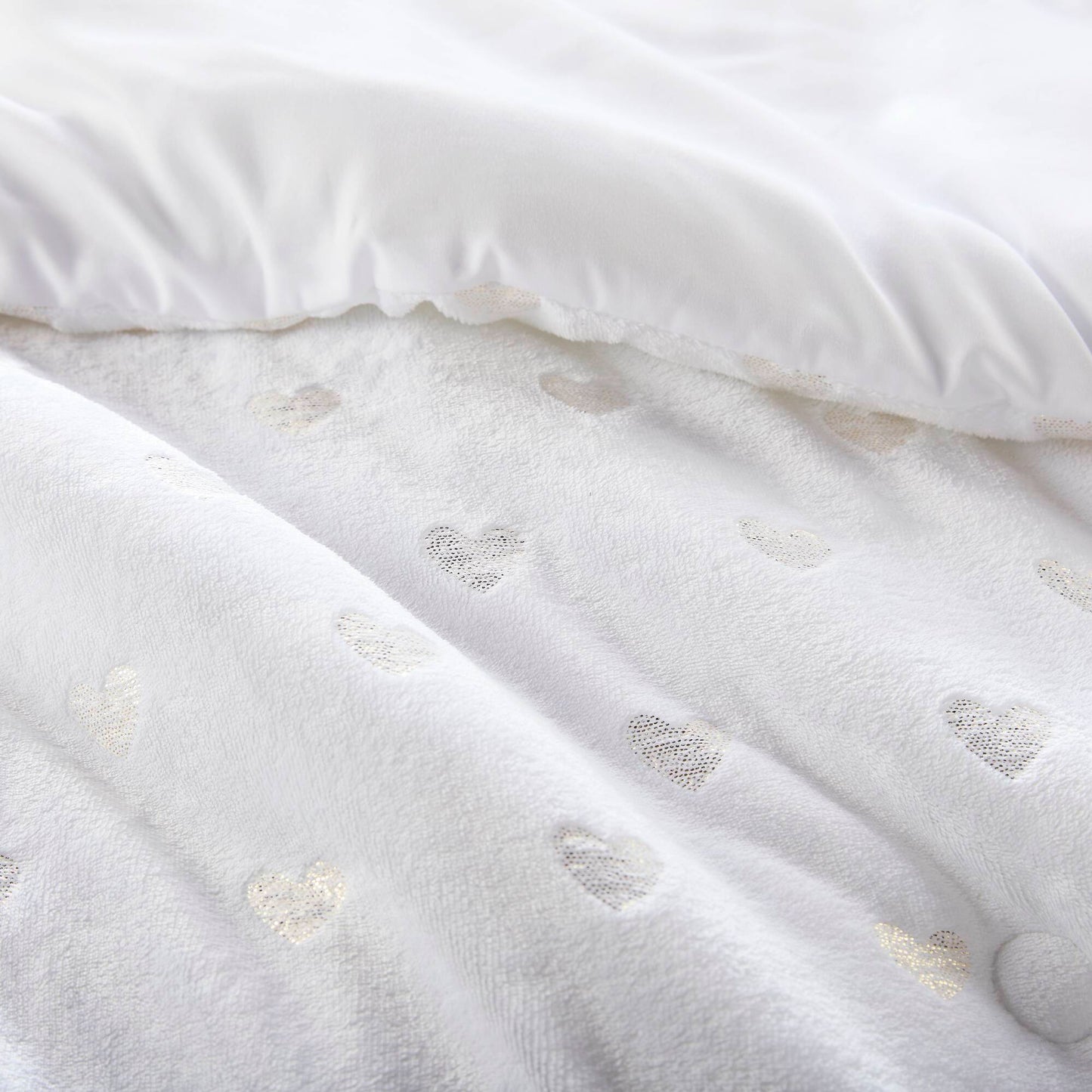 Rosalie Metallic Printed Plush Comforter Set with Throw Pillow