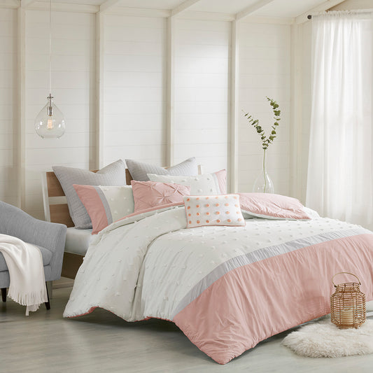 Myla 7 Piece Cotton Jacquard Comforter Set