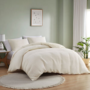 Wyatt 3 Piece Knitted Jersey Duvet Cover Set