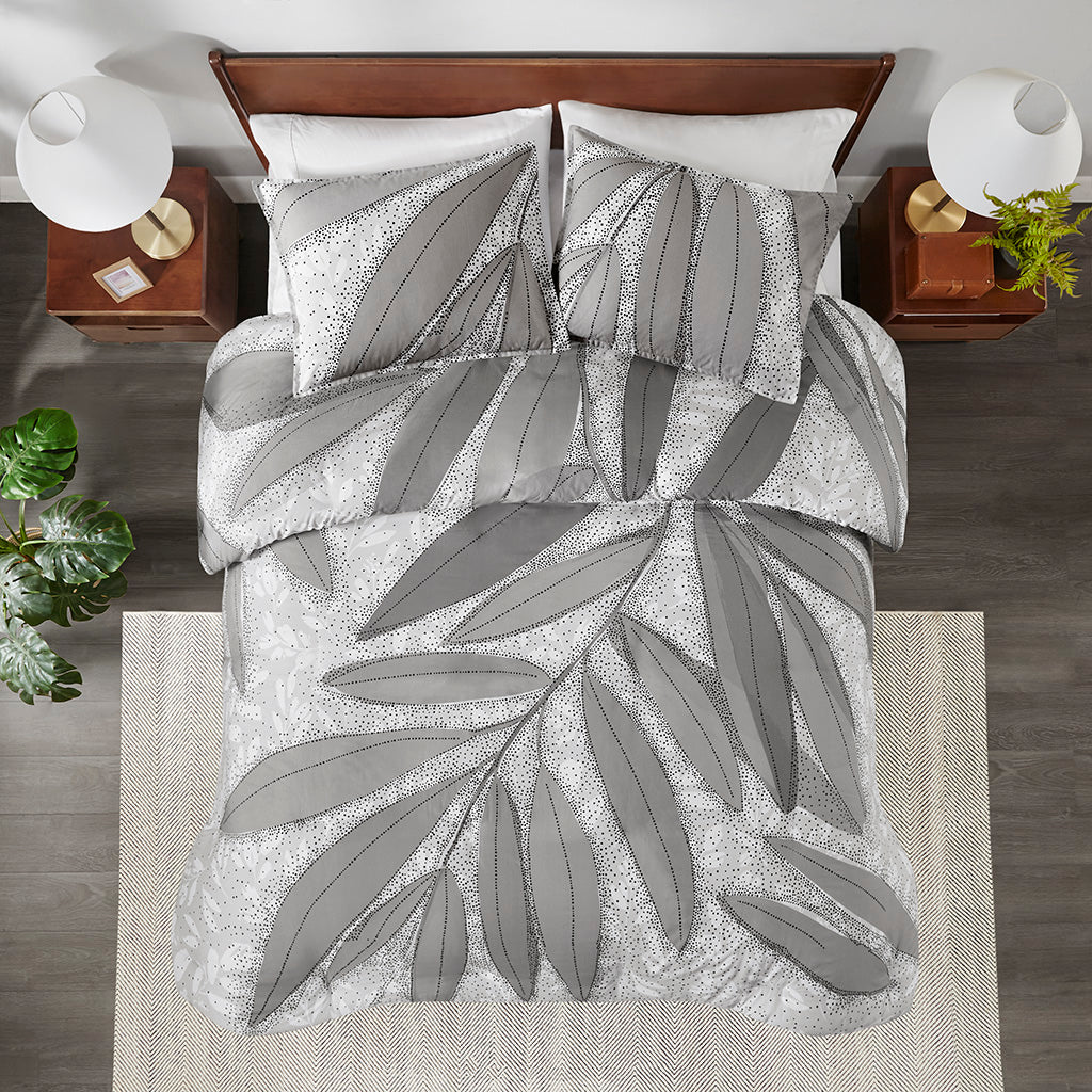 Adrian Botanical Cotton Duvet Cover Set