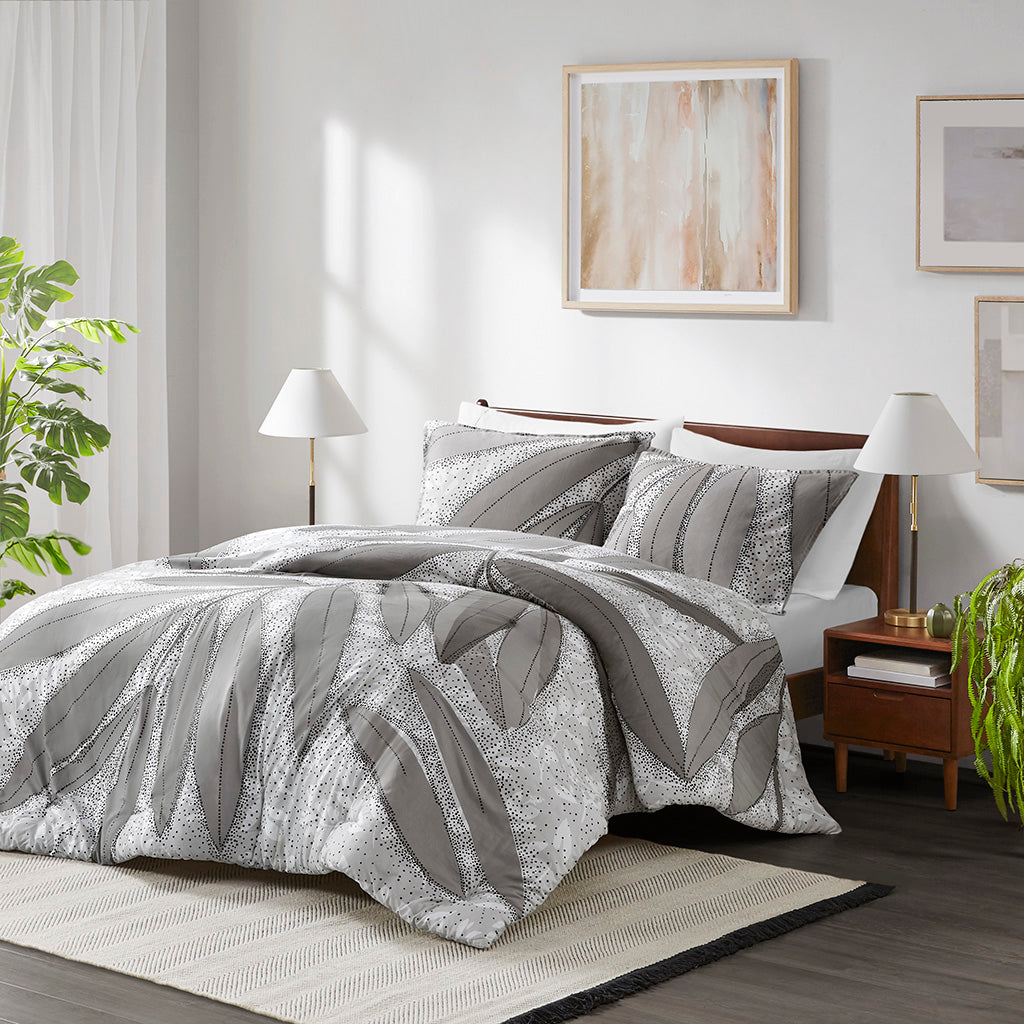 Adrian Botanical Cotton Duvet Cover Set