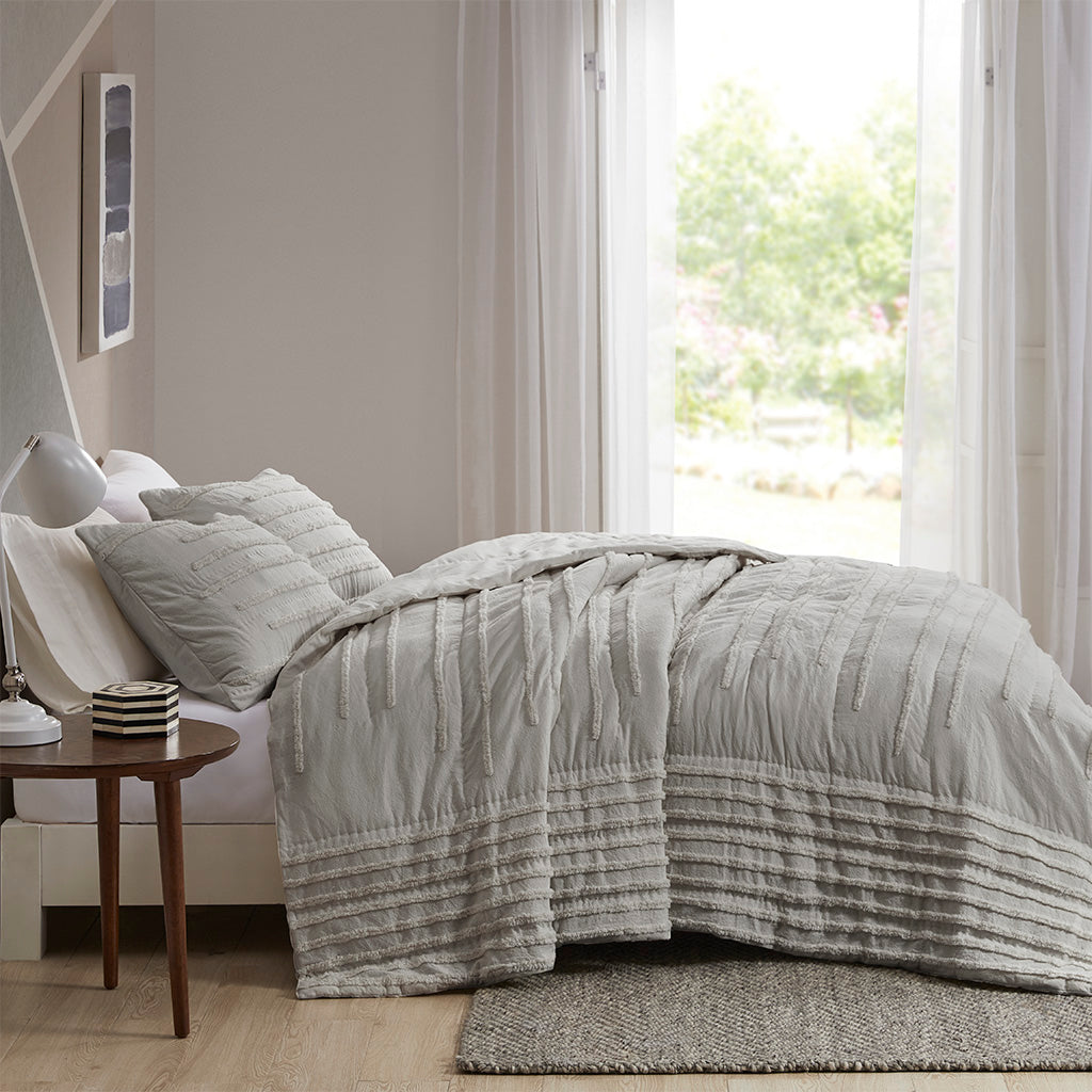 Mercer 3 Piece Cotton Chenille Coverlet Set