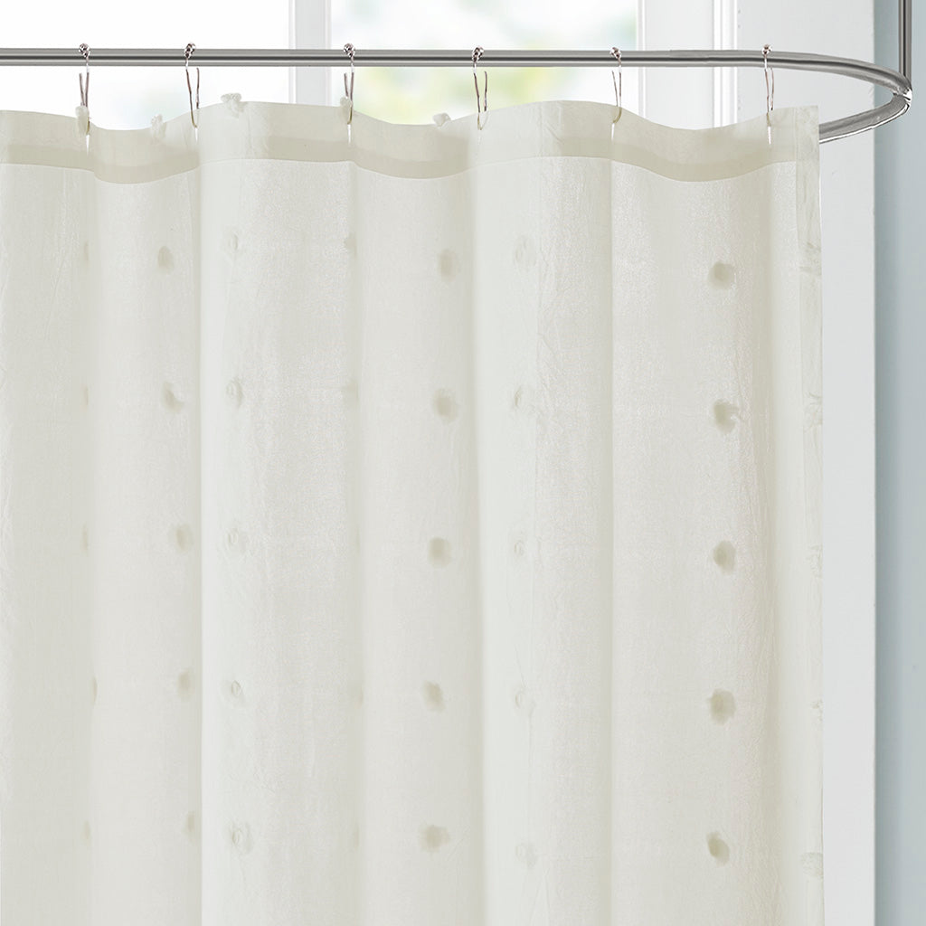 Myla Cotton Jacquard Shower Curtain