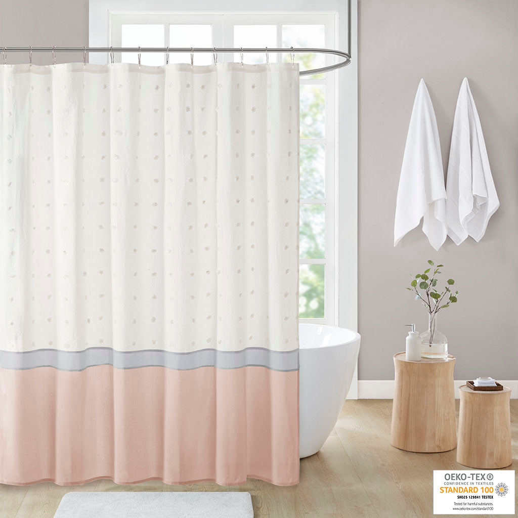 Myla Cotton Jacquard Shower Curtain