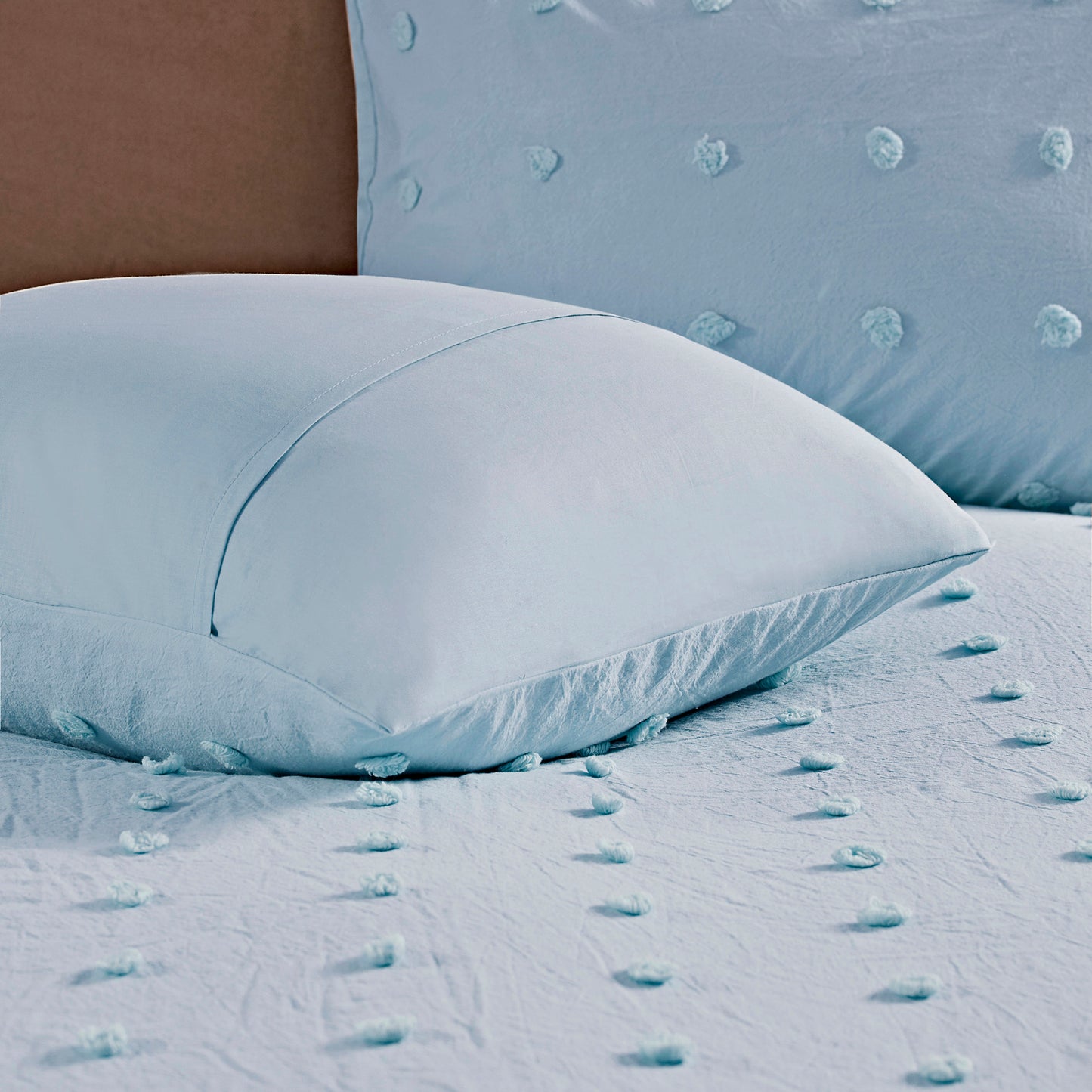 Brooklyn Cotton Jacquard Comforter Set with Euro Shams and Throw Pillows