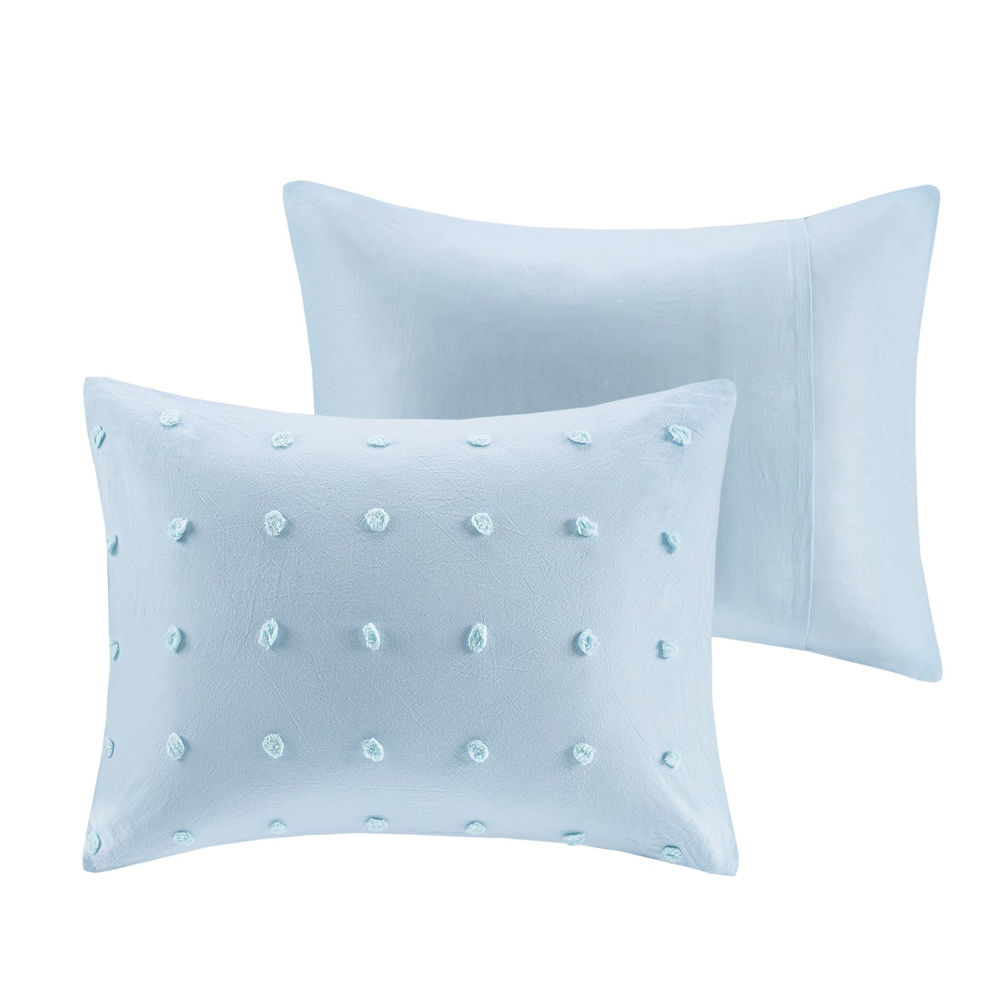 Brooklyn Cotton Jacquard Comforter Set with Euro Shams and Throw Pillows