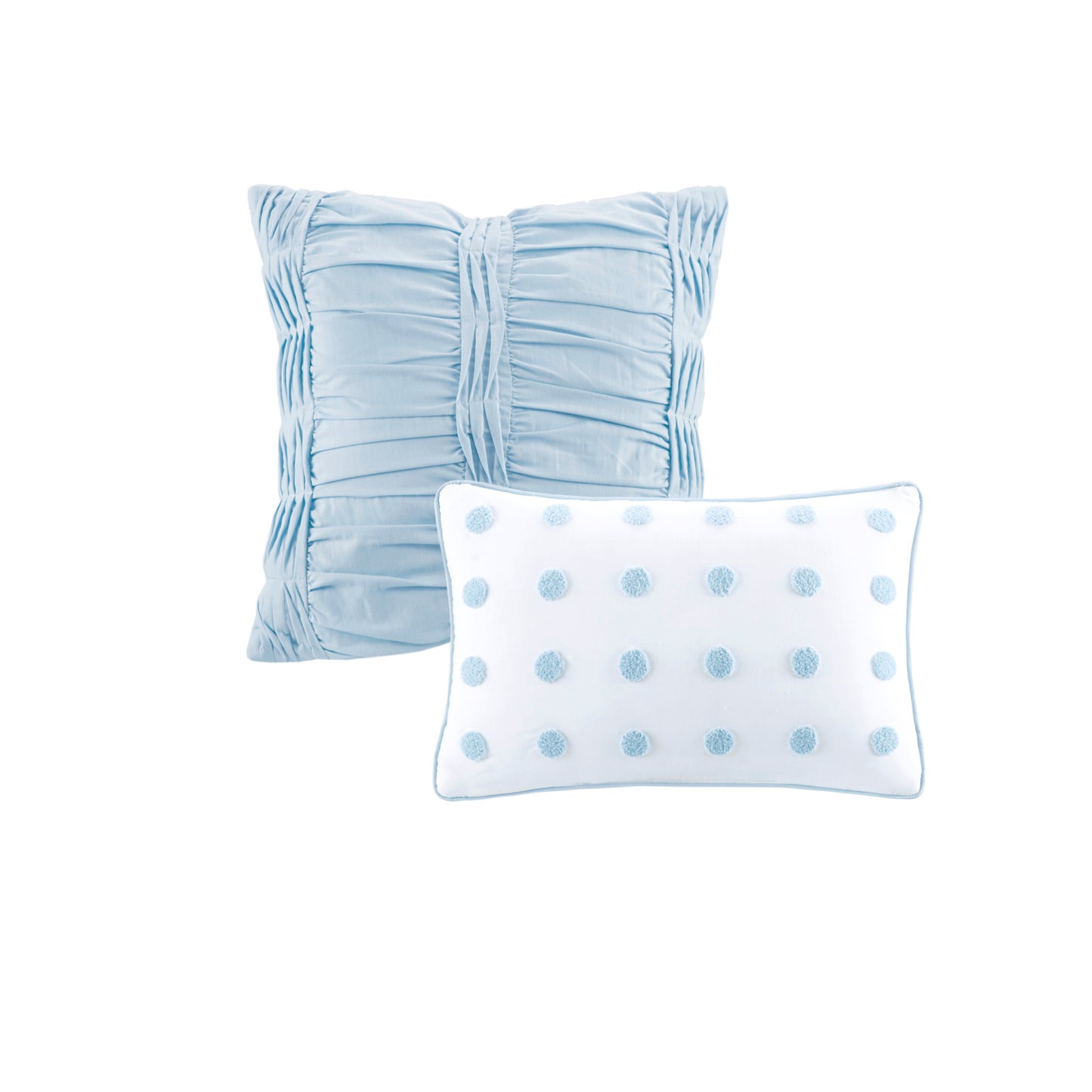 Brooklyn Cotton Jacquard Comforter Set with Euro Shams and Throw Pillows