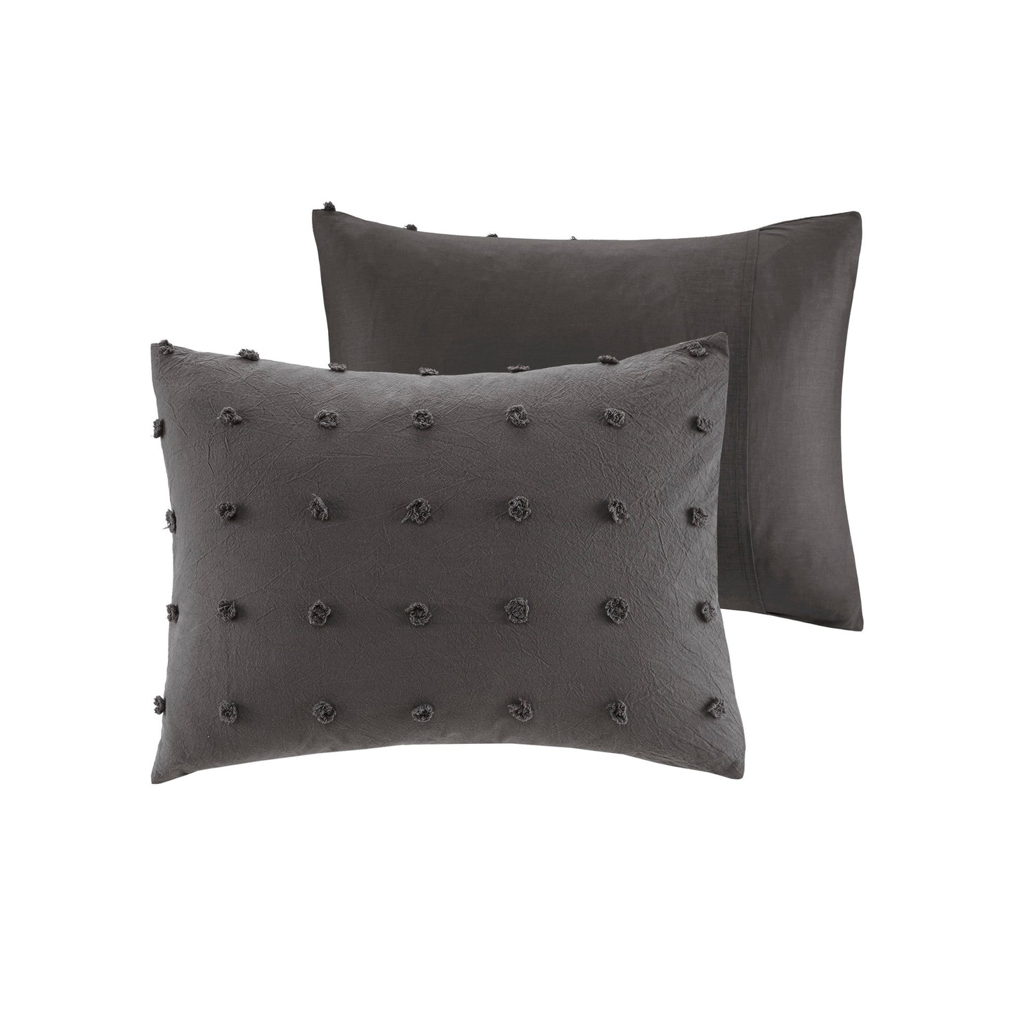 Brooklyn Cotton Jacquard Comforter Set with Euro Shams and Throw Pillows