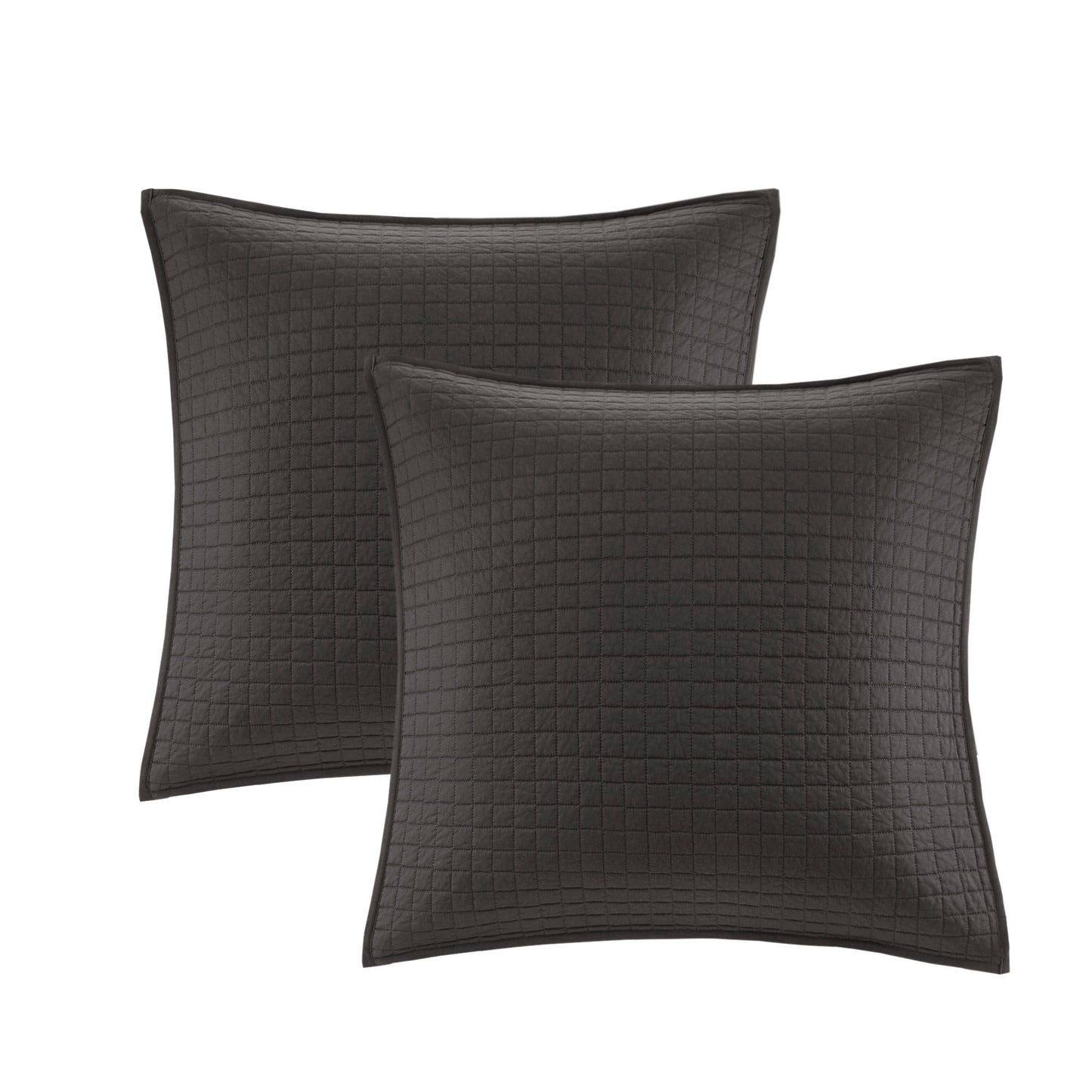 Brooklyn Cotton Jacquard Duvet Cover Set with Euro Shams and Throw Pillows
